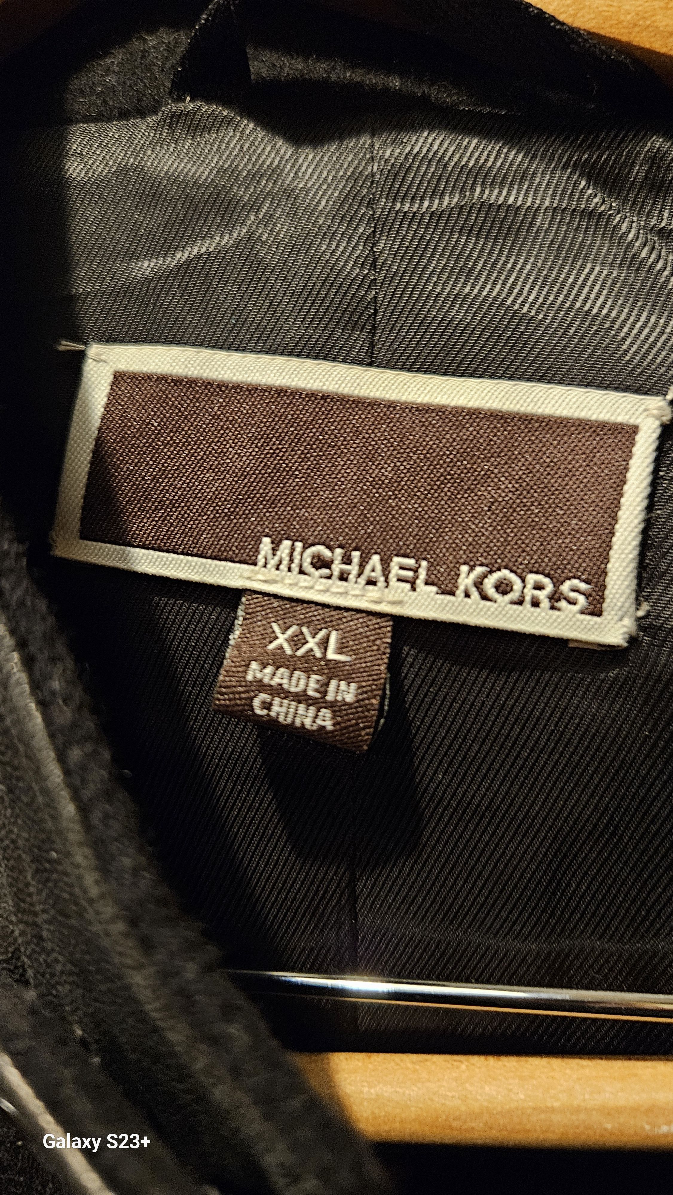 Michael Kors Black Virgin Wool Coat XXL Zip/Button Leather Collar Kors Size US XXL / EU 58 / 5 - 5 Thumbnail
