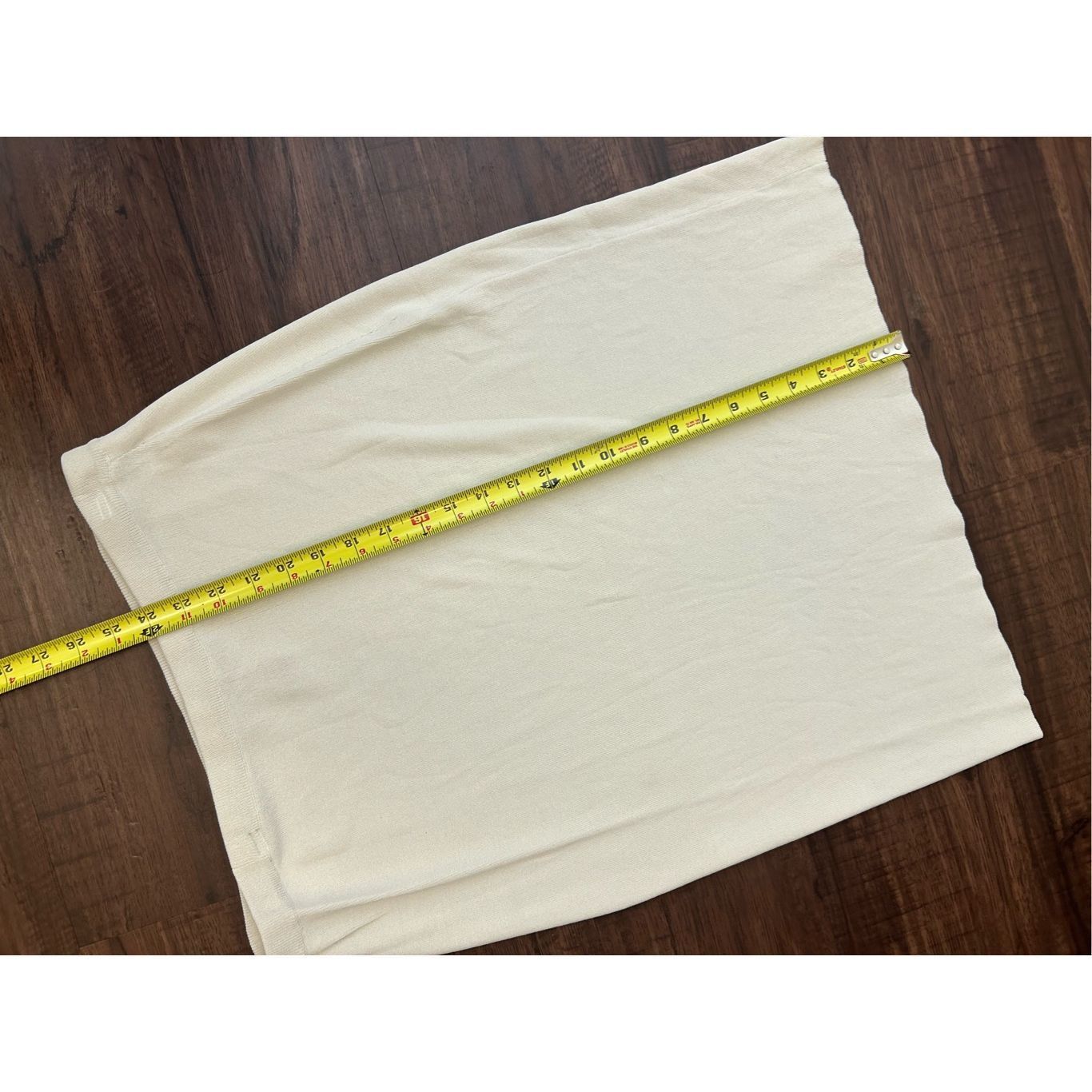 White's Boots Dialogue White Cream Knit Pencil Skirt, Sz XL Size 38" / US 16 / IT 52 - 3 Thumbnail