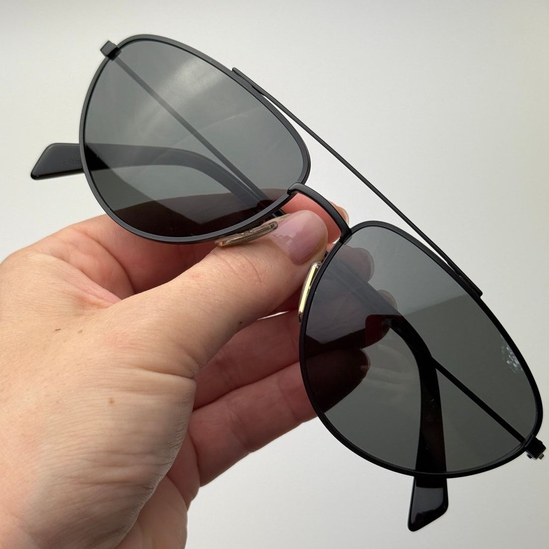 Celine NEW Celine Sunglasses CL40077U 02A Matte Black/Smoke Unisex Size ONE SIZE - 6 Thumbnail