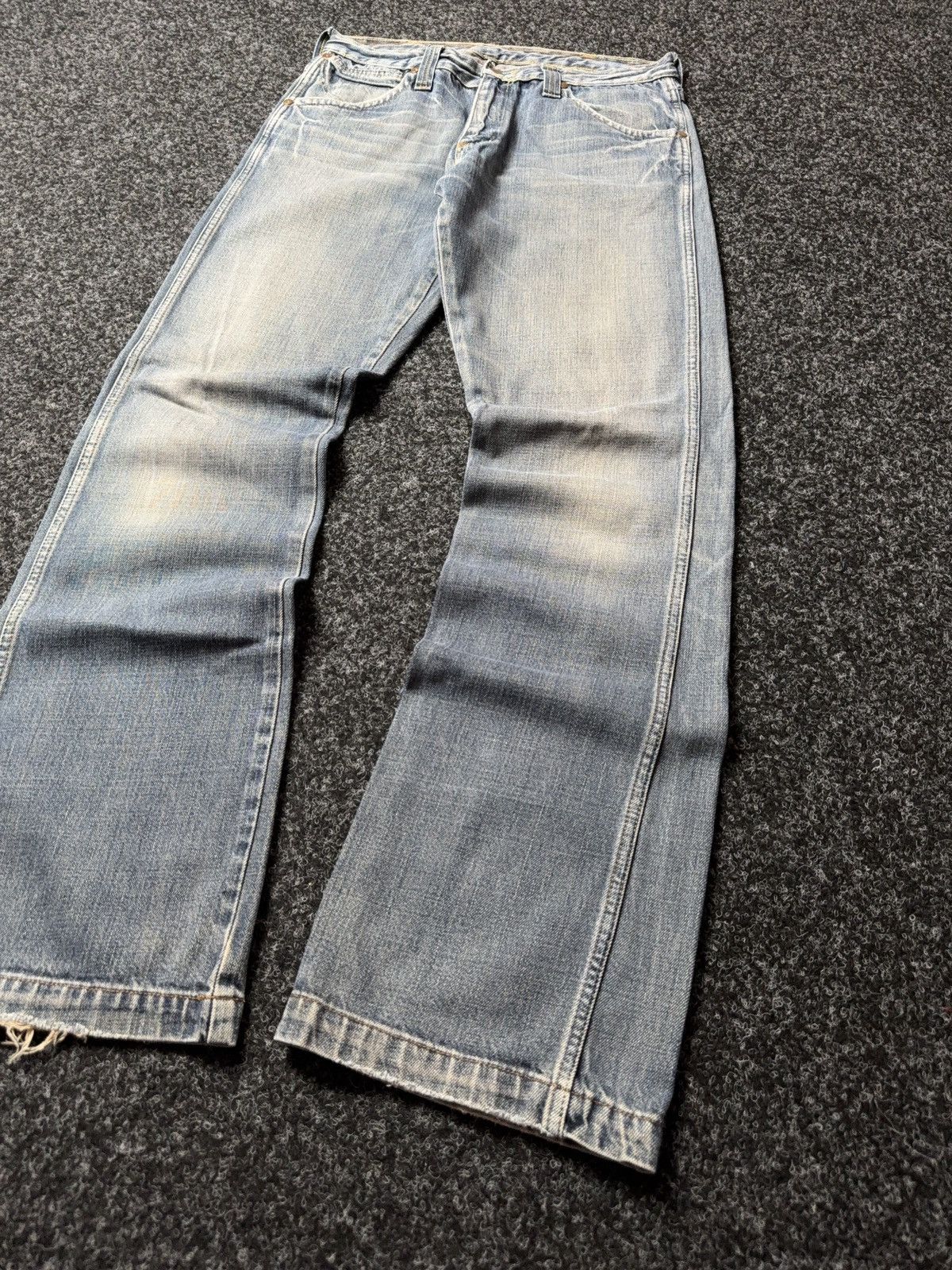 Wrangler Archive 90s Wrangler DAYTON Distressed Faded Bootcut Jeans Size US 32 / EU 48 - 2 Thumbnail