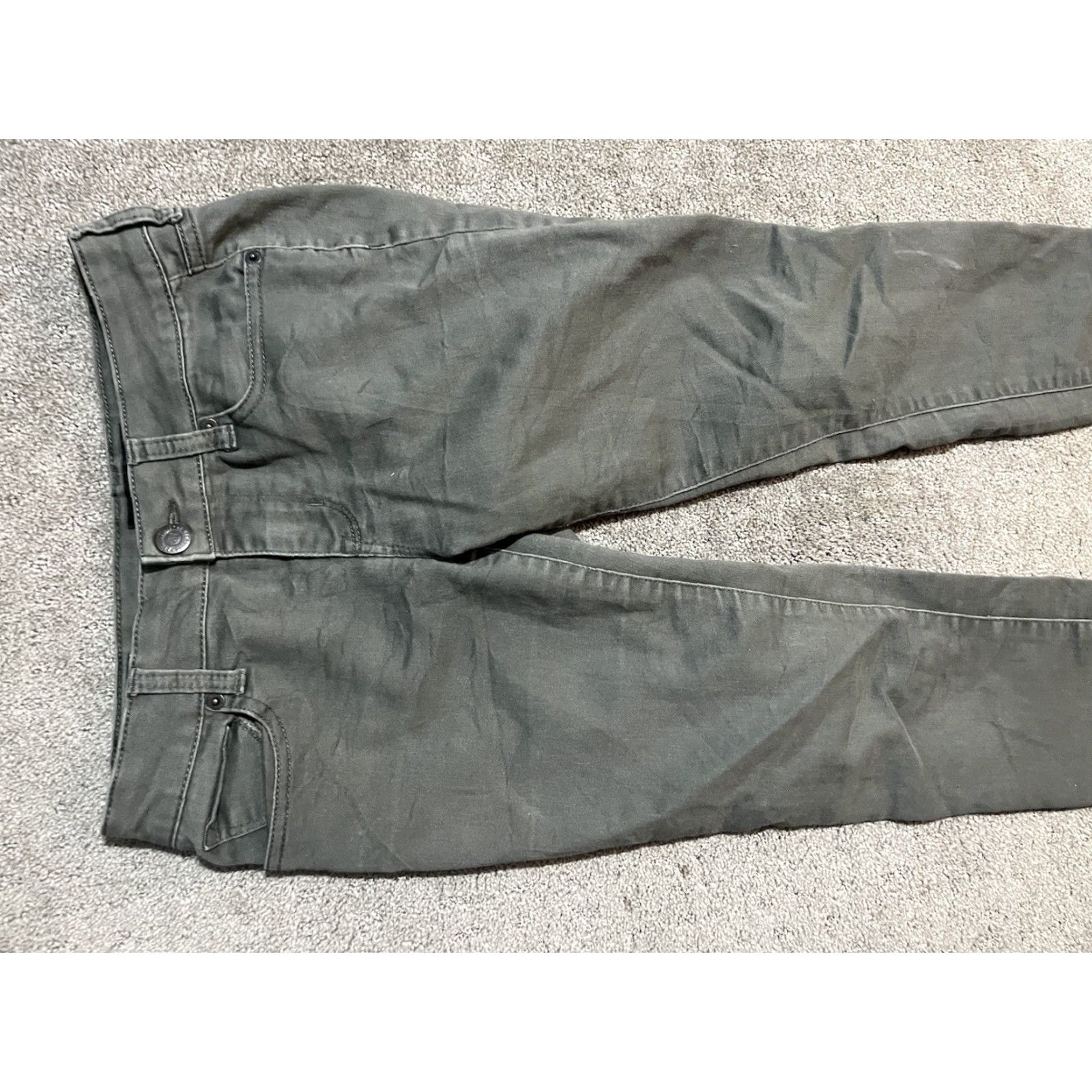 Aeropostale Aeropostale Ankle Jegging Green Denim Jeans Women's Size 2 Regular Inseam 27" Mid Rise Distressed Womens Size 26" / US 2 / IT 38 - 4 Thumbnail