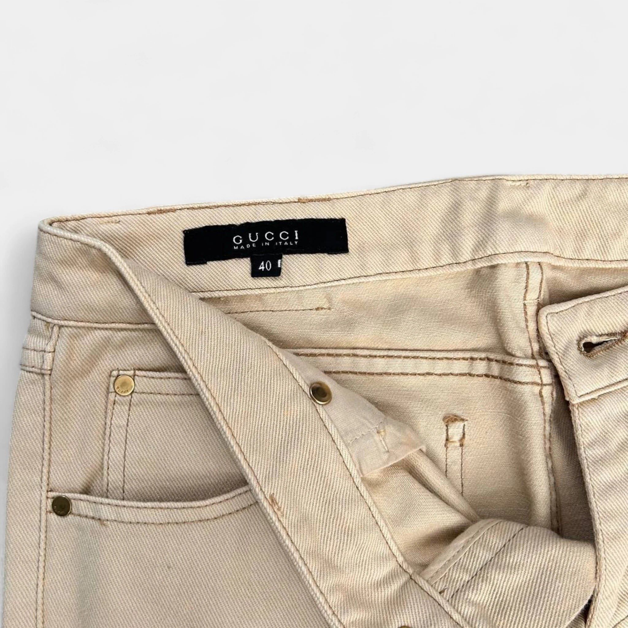 Gucci Gucci 2000's Flared Distressed Pants Size US 30 / EU 46 - 3 Thumbnail