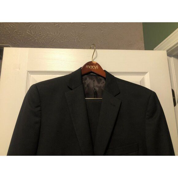 Pronto Uomo pronto uomo men's charcoal 100%wool 2pc suit 44R pants:38/31 Size 44R - 1 Thumbnail