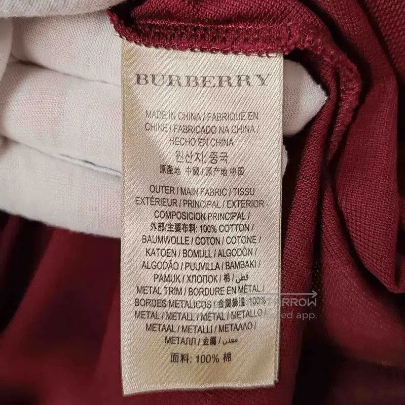 Burberry Burberry Red Men's Cotton Polo Shirt. Size US L / EU 52-54 / 3 - 5 Thumbnail
