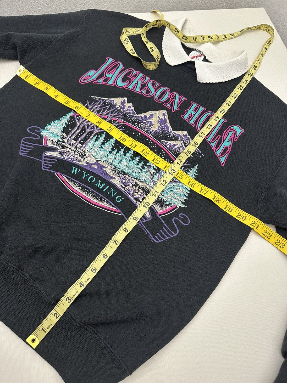 Other Vintage 90s Jackson Hole Wyoming Collared Sweatshirt Wmn’s L Size M / US 6-8 / IT 42-44 - 9 Thumbnail
