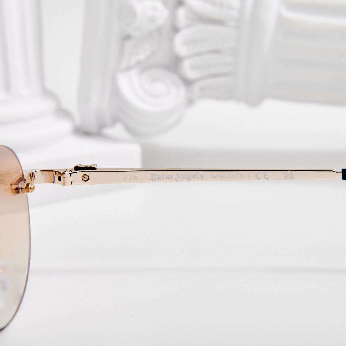Palm Angels PALM ANGELS CRYSTAL GOLD ORANGE GRADIENT SUNGLASSES Size ONE SIZE - 4 Thumbnail