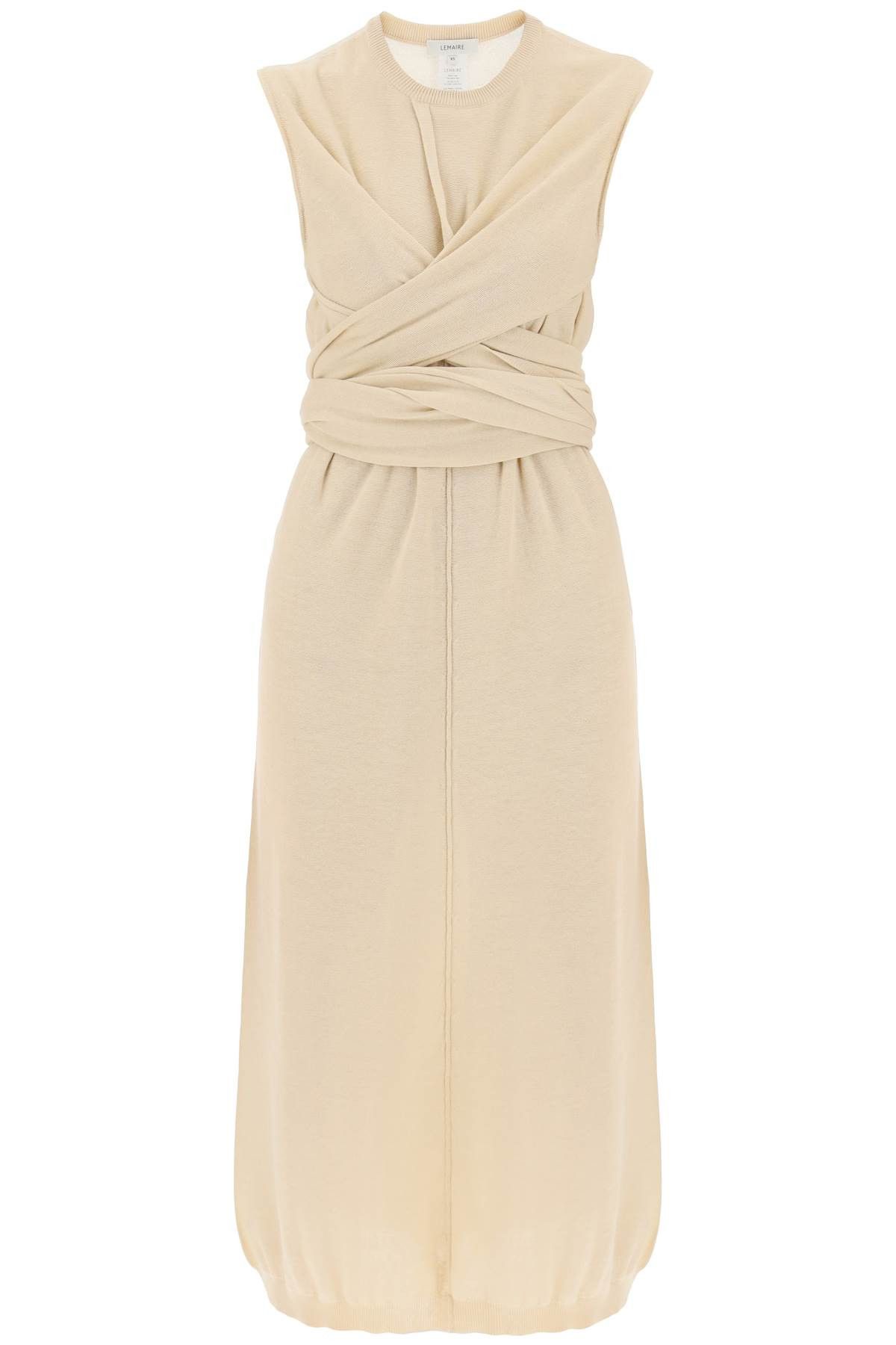 image of Lemaire Knit Midi Dress in Beige, Women's (Size Medium)