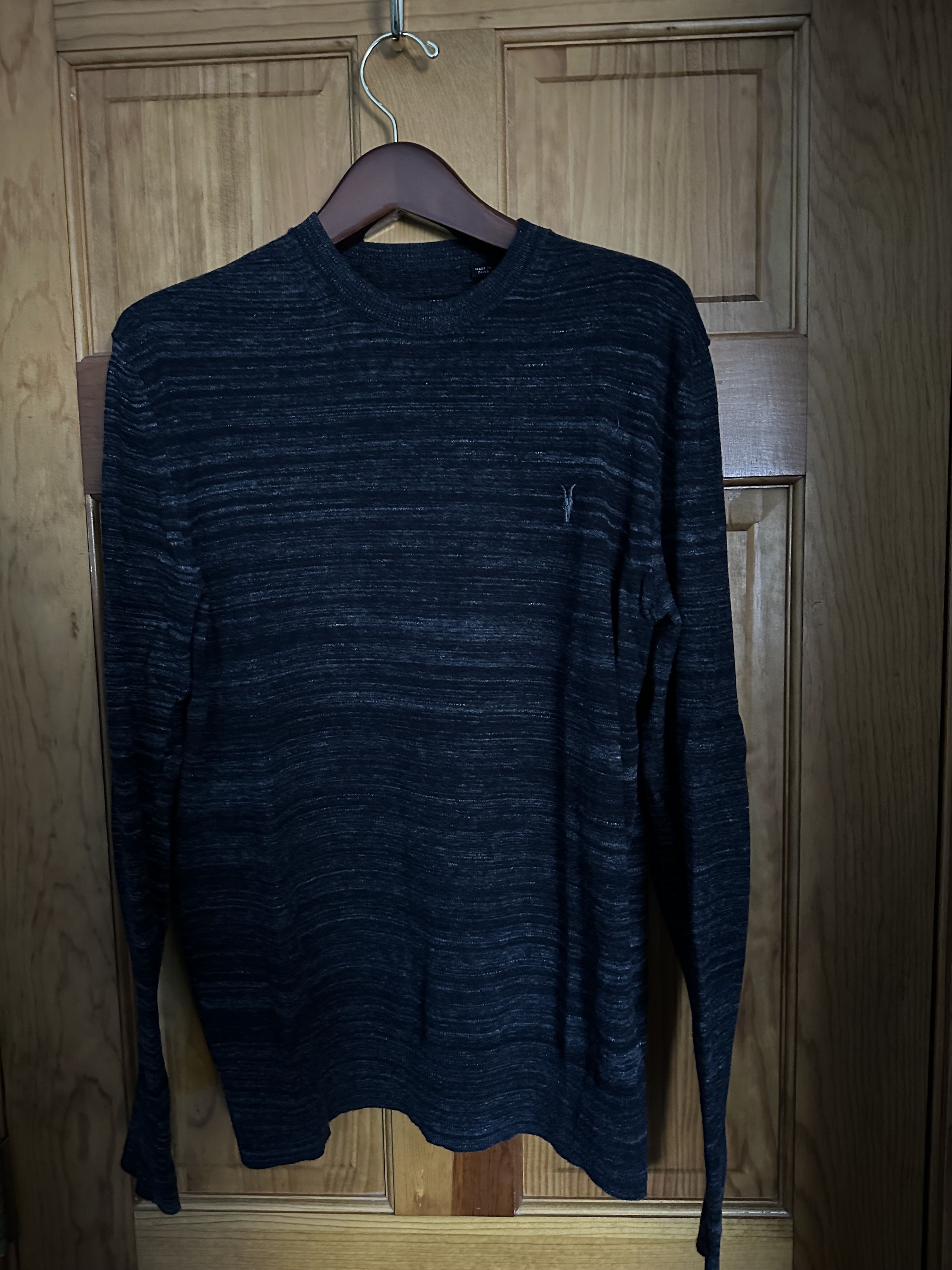 Allsaints AllSaints Lightweight Black & Grey Crewneck Sweater Size US S / EU 44-46 / 1 - 1 Preview