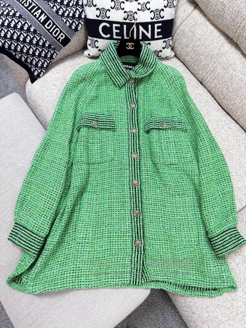 Chanel Chanel Plaid tweed two-pocket long-sleeved knitted jacket Size M / US 6-8 / IT 42-44 - 2 Thumbnail