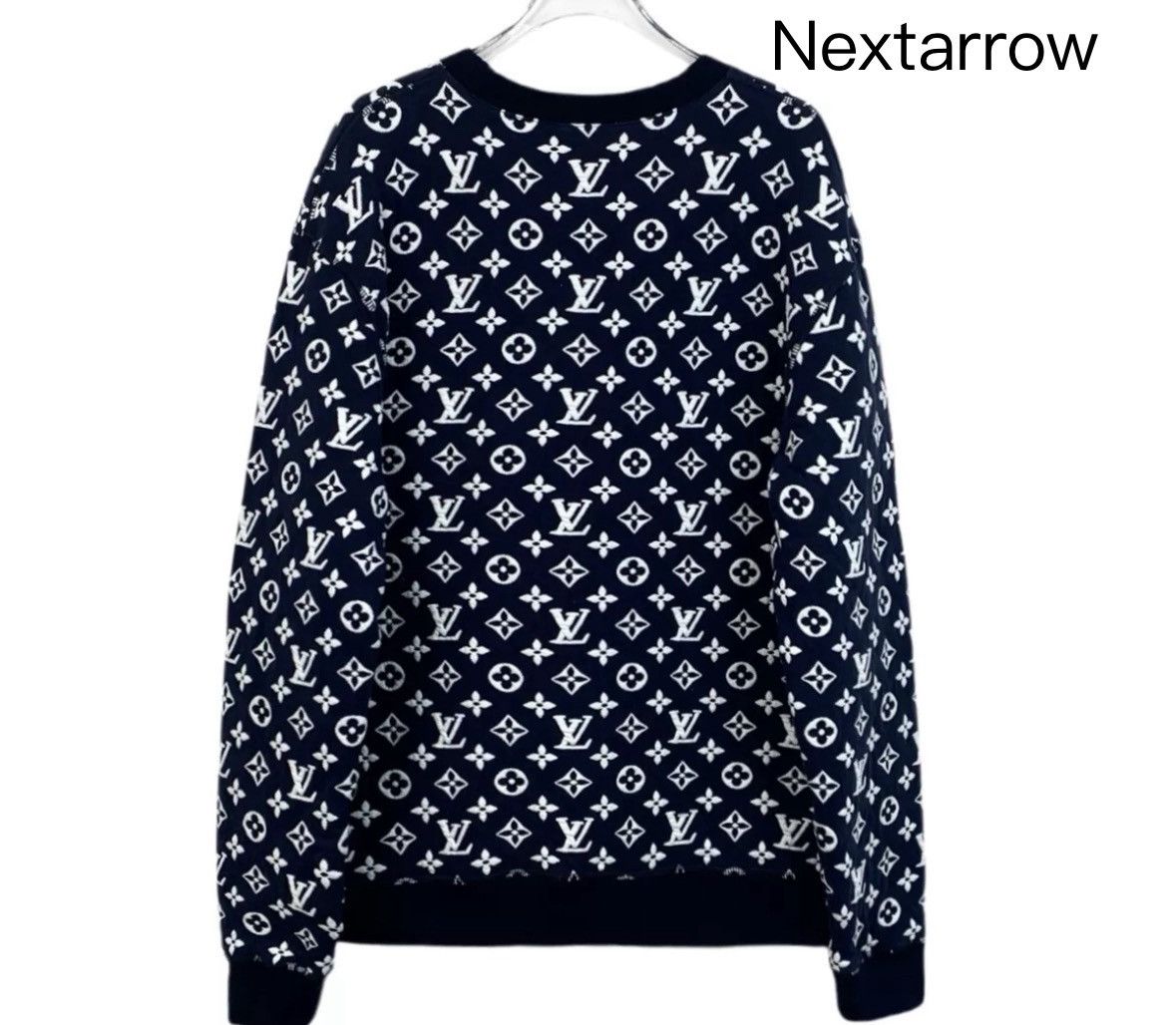 Louis Vuitton Louis Vuitton Lv's navy blue round neck long sweatshirt Size US L / EU 52-54 / 3 - 2 Thumbnail
