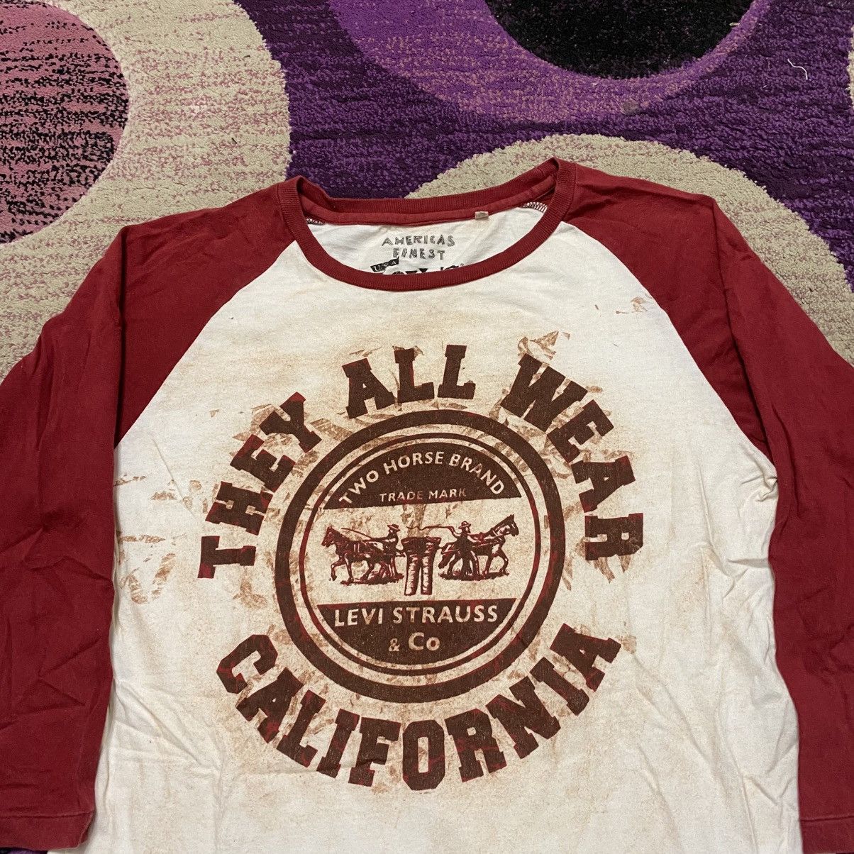 Levi's Vintage Clothing × Vintage Vintage Levis Raglan Logo Tshirt Size US M / EU 48-50 / 2 - 2 Thumbnail