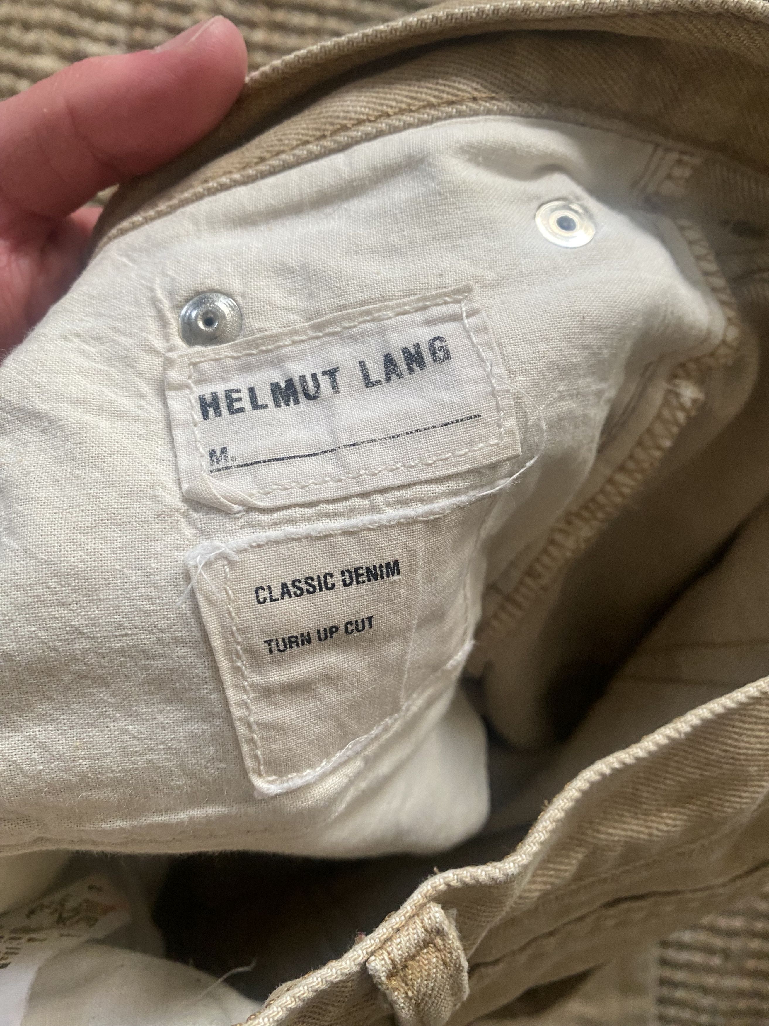 Helmut Lang Sand-Colored Turn-Up Cut 90's Helmut Lang Jeans Size US 28 / EU 44 - 4 Thumbnail