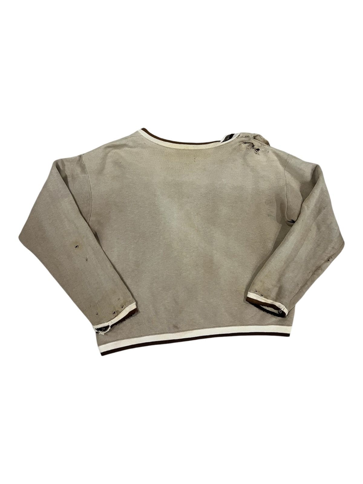 4GSELLER × Vintage TRUE VINTAGE 1940s Distressed Boxy Sweater National Zipper Size US M / EU 48-50 / 2 - 2 Thumbnail