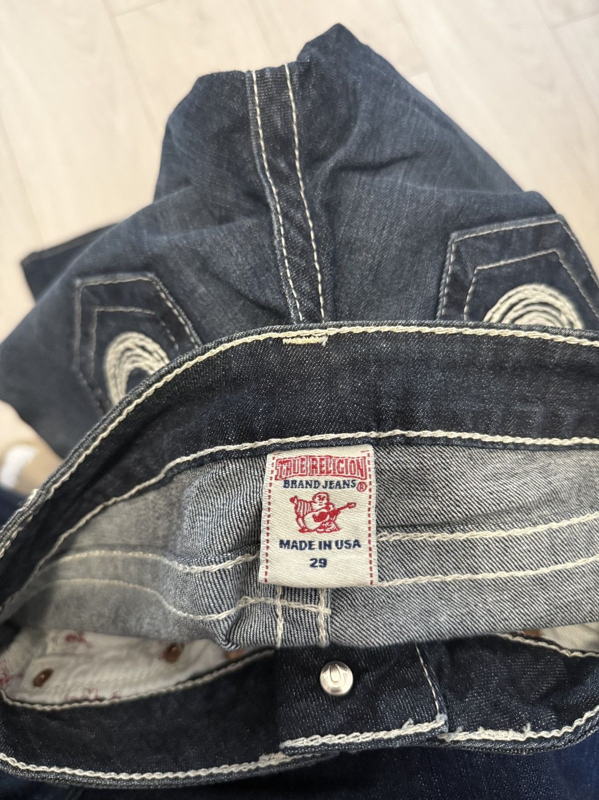 True Religion True Religion Hi-Rise Boot Washed Flared Bootcut Denim Jeans Size 29" - 9 Thumbnail