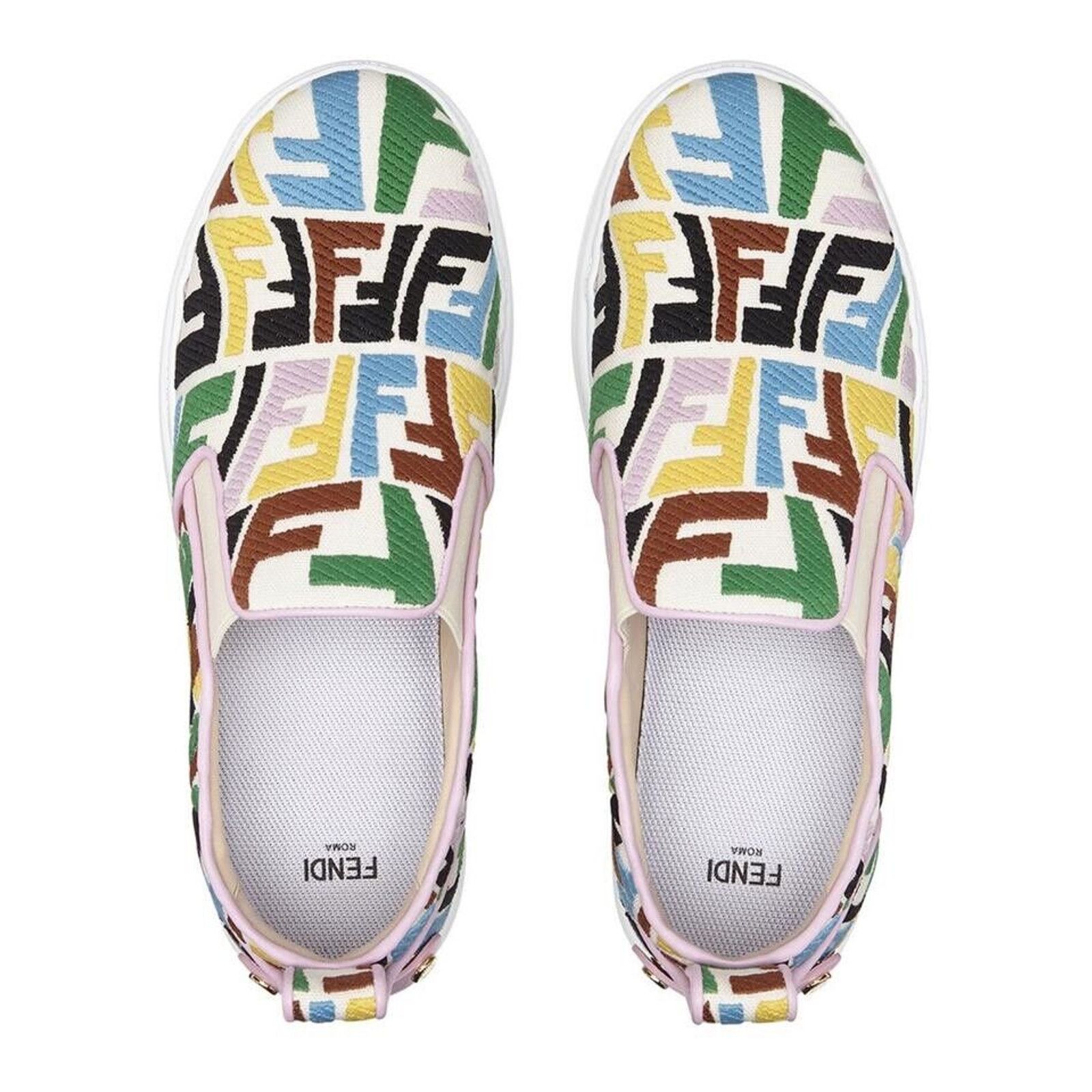 Fendi Vertigo FF Logo Platform Low Top Trainer Slip On Sneaker 36 Size US 6 / IT 36 - 6 Thumbnail