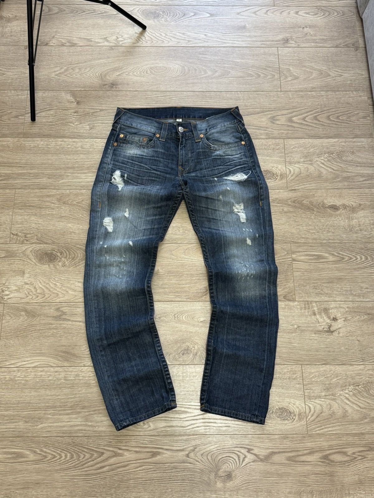 True Religion True Religion Y2K denim distressed vintage retro pants jeans Size US 32 / EU 48 - 9 Thumbnail