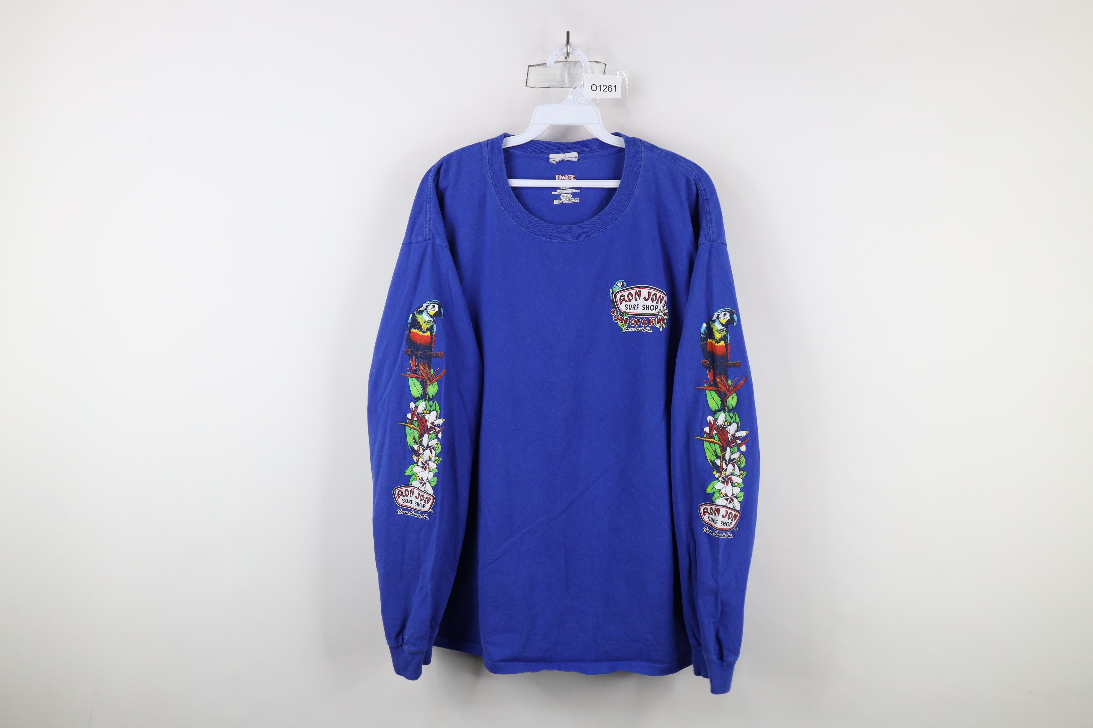 Vintage Vintage Ron Jon Surf Shop Flower Parrot Long Sleeve T-Shirt Size US XL / EU 56 / 4 - 1 Thumbnail