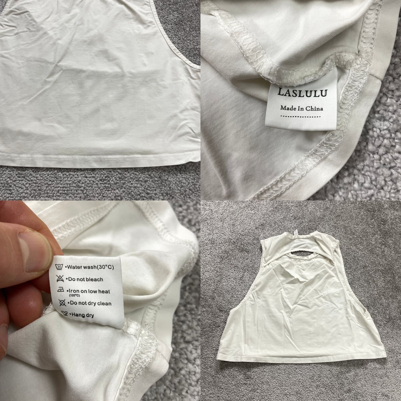 Vintage VINTAGE Laslulu Tank Top Womens Large White Sleeveless Cropped Casual Summer Muscular Basic Comfort Size L / US 10 / IT 46 - 8 Thumbnail