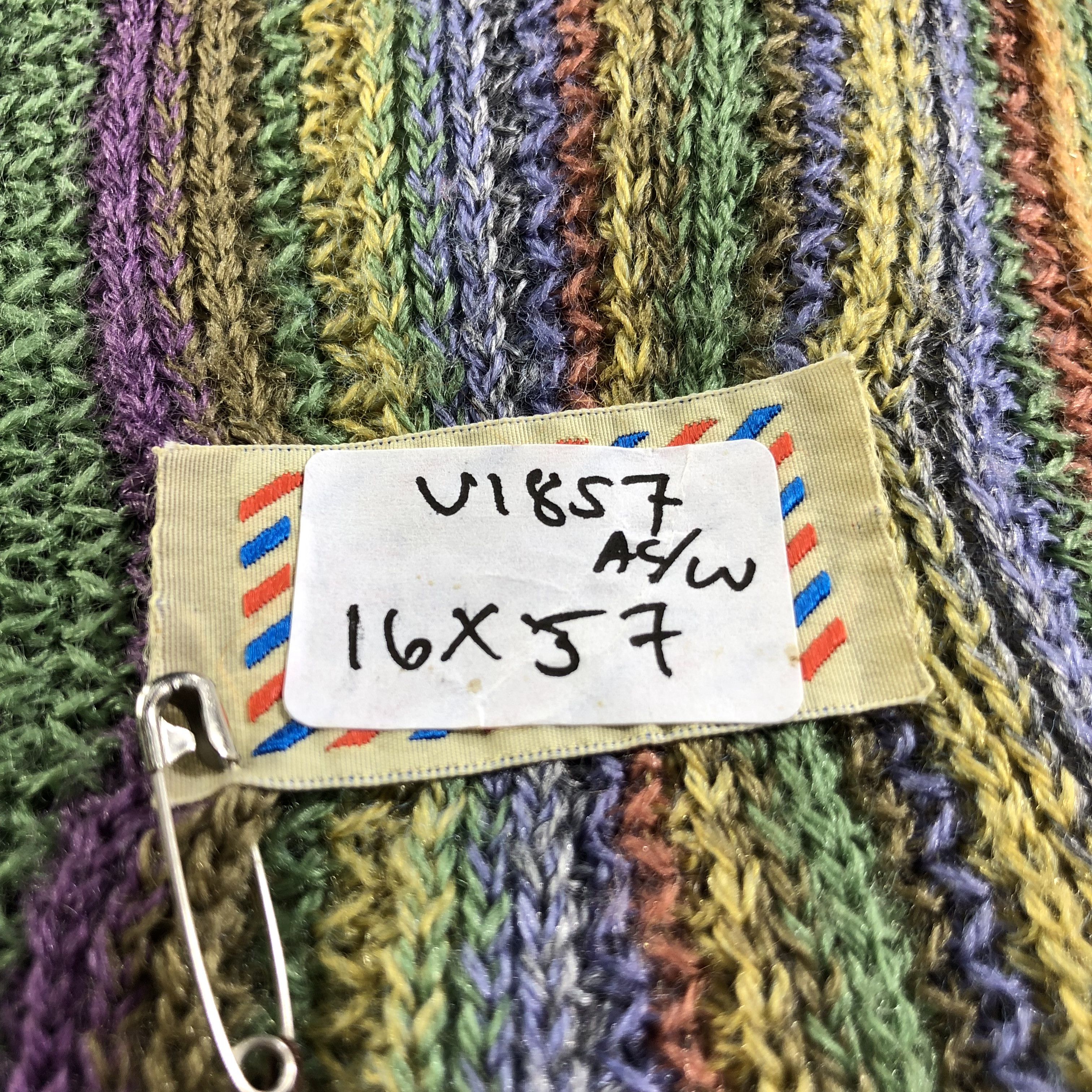 Fiorucci Fiorucci Striped Knit Wool Scarf Muffler V1857 Size ONE SIZE - 7 Thumbnail