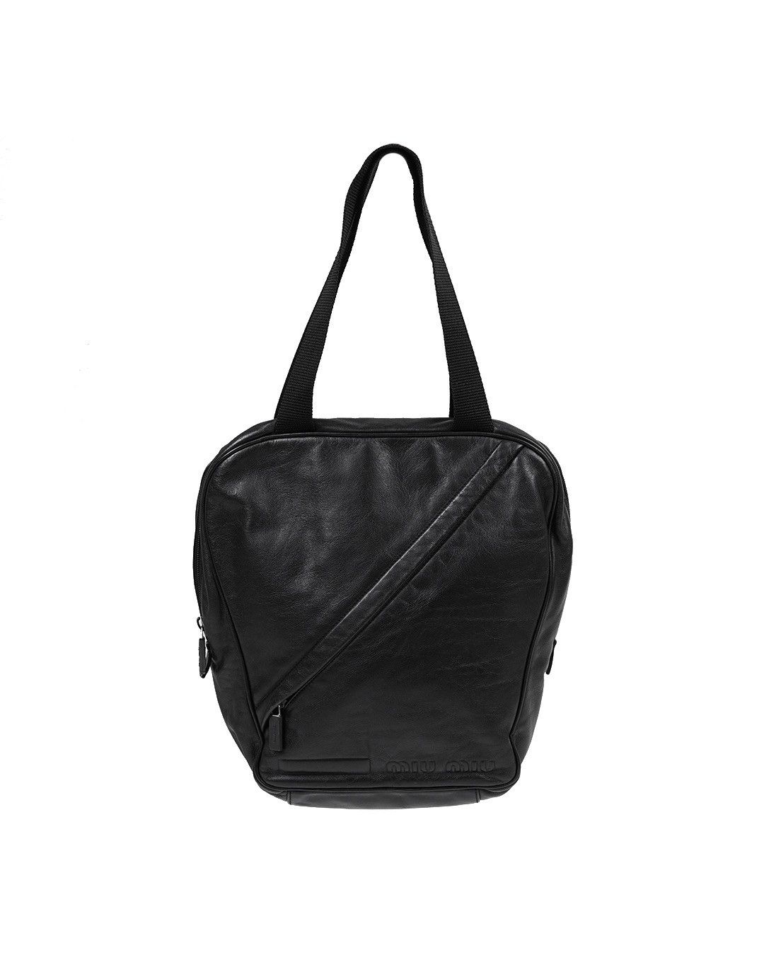 Miu Miu Miu Miu S/S2000 Black Leather Bowling Bag Size ONE SIZE - 1 Thumbnail