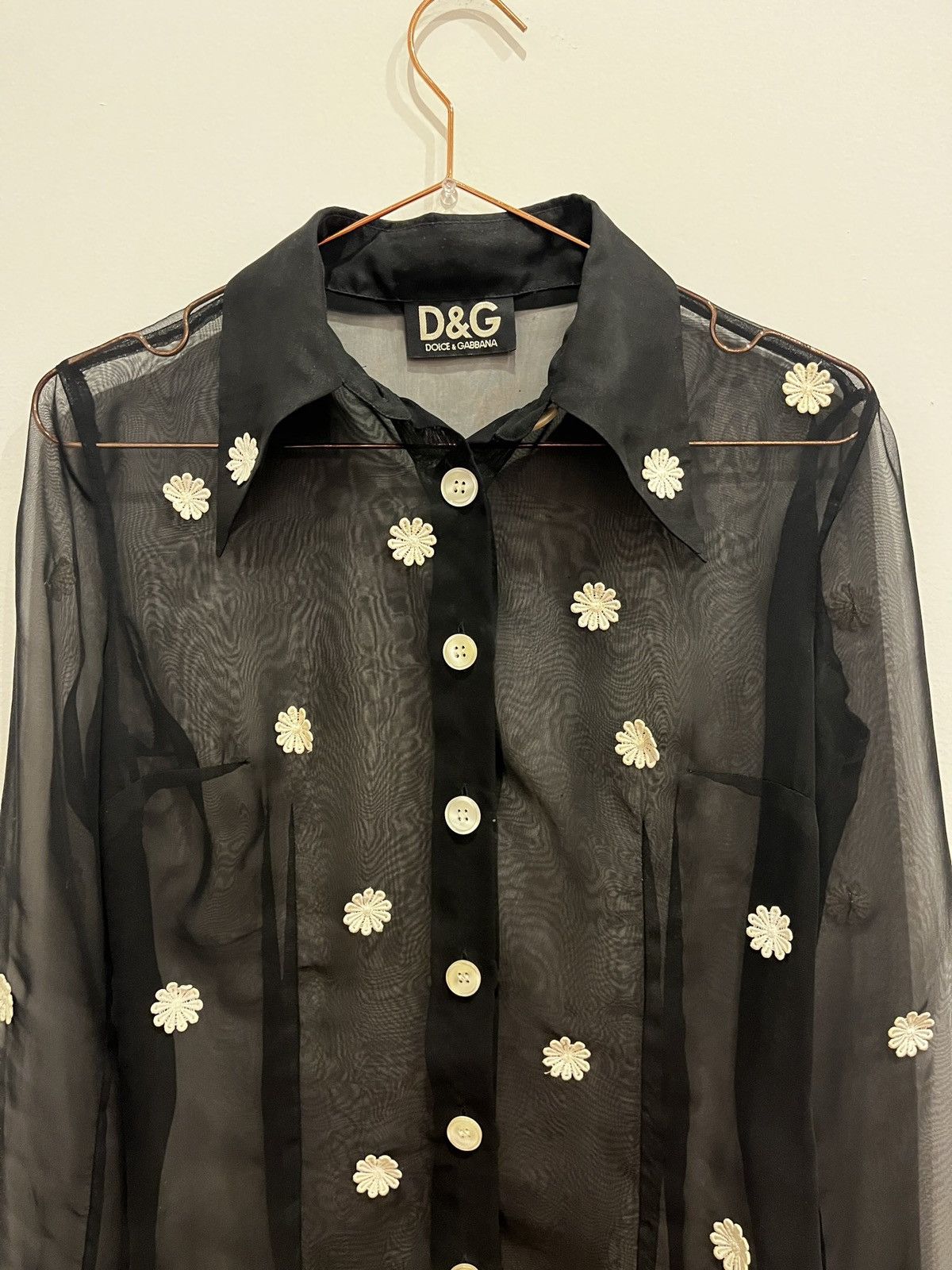 Dolce & Gabbana Vintage Dolce & Gabbana Sheer Button Up Shirt (unisex) Size US S / EU 44-46 / 1 - 10 Thumbnail