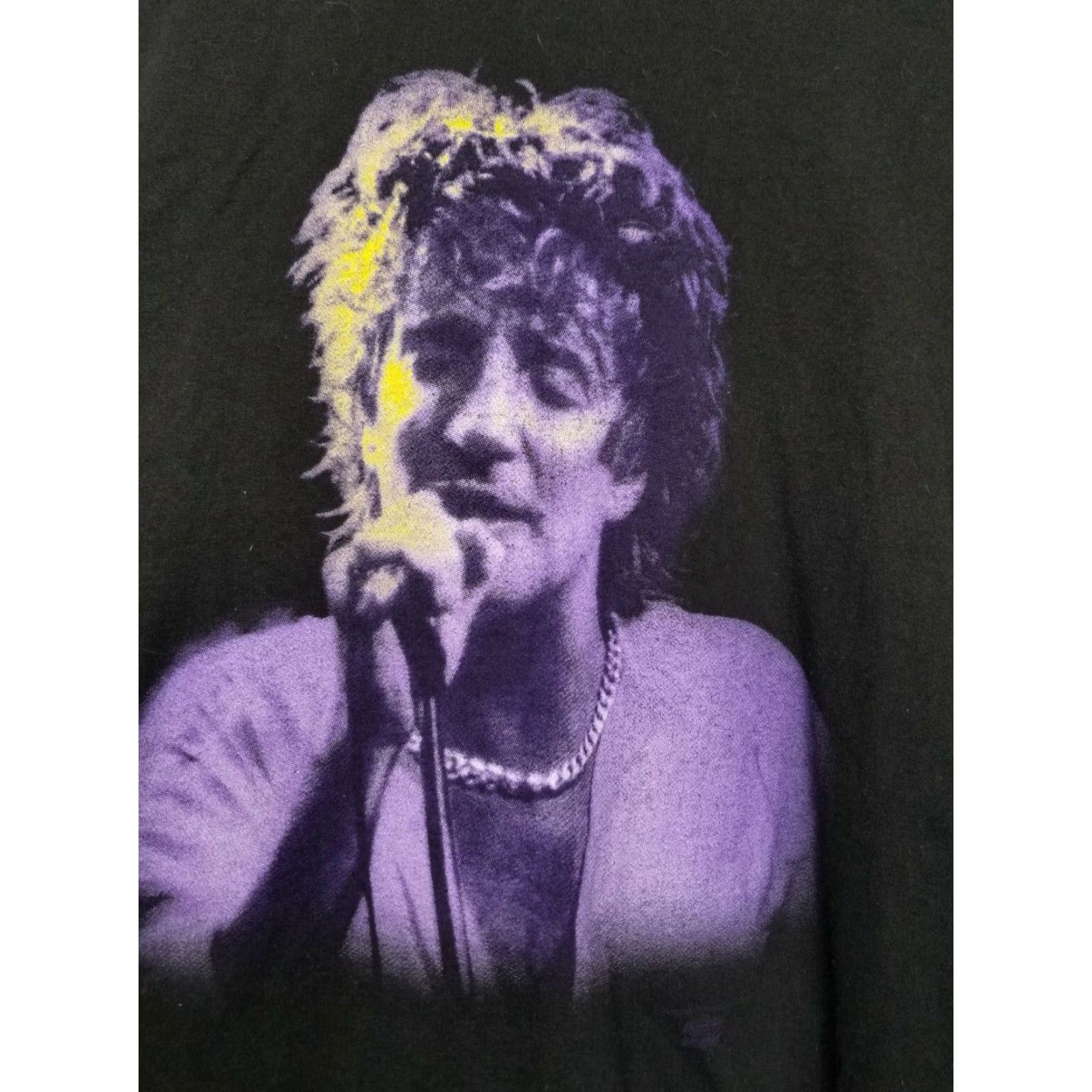 Hanes VINTAGE 90s Rod Stewart Concert Tour Graphic Tee Black XL Unisex Adult Size US XL / EU 56 / 4 - 3 Thumbnail