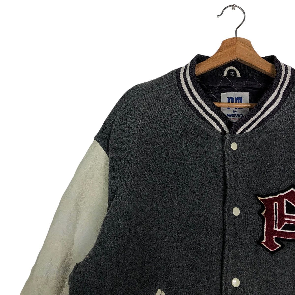 Vintage 🔥90’s Vintage Leather Varsity Jacket PM by Persons Japan Size US L / EU 52-54 / 3 - 6 Thumbnail