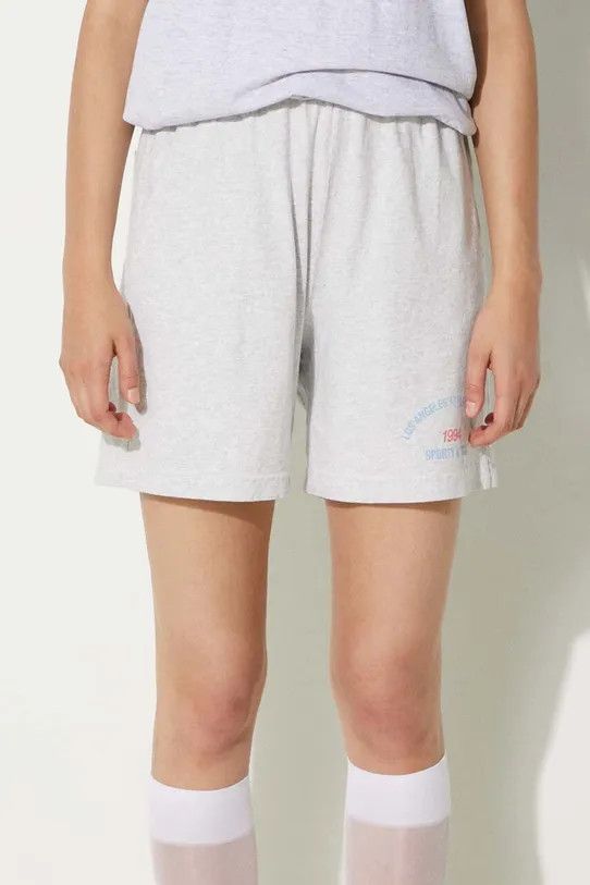 Sporty & Rich o1mle0525 LA Athletic Group Gym Shorts in Heather Gray Size 26" / US 2 / IT 38 - 4 Thumbnail