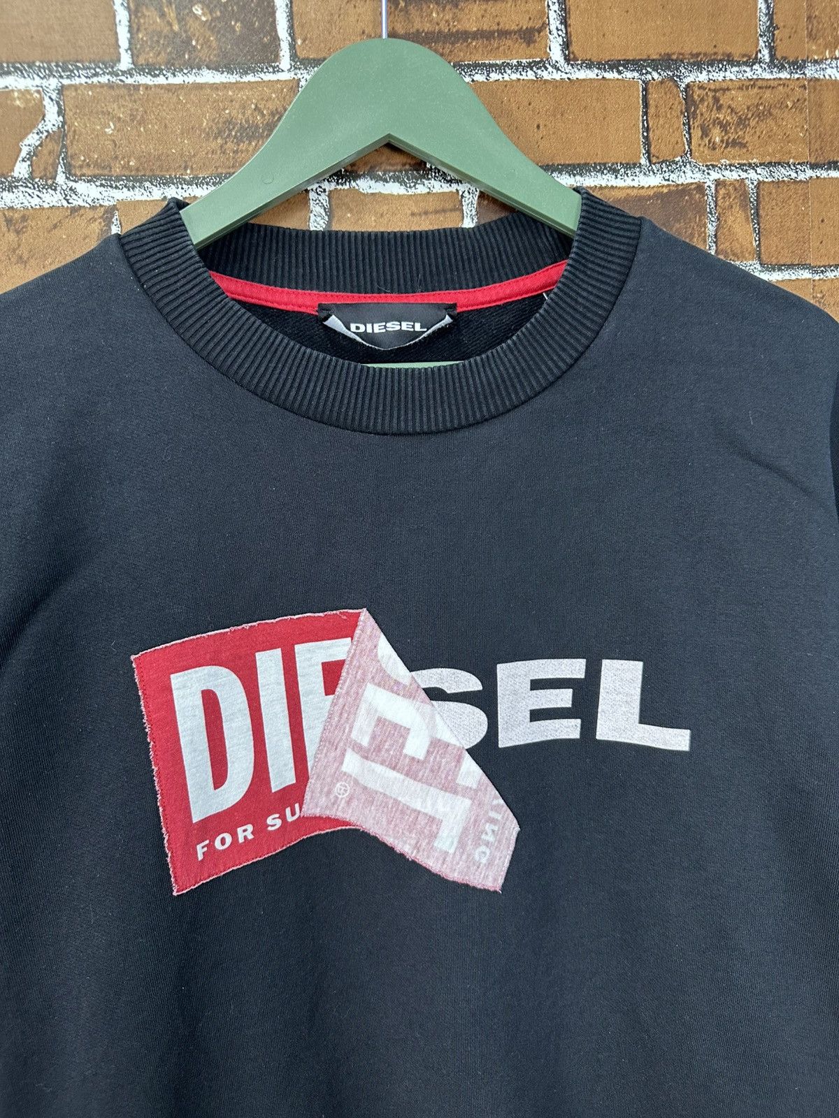 Diesel Crewneck Diesel Big Logo Black Sweatshirt Z334 Size US L / EU 52-54 / 3 - 2 Thumbnail