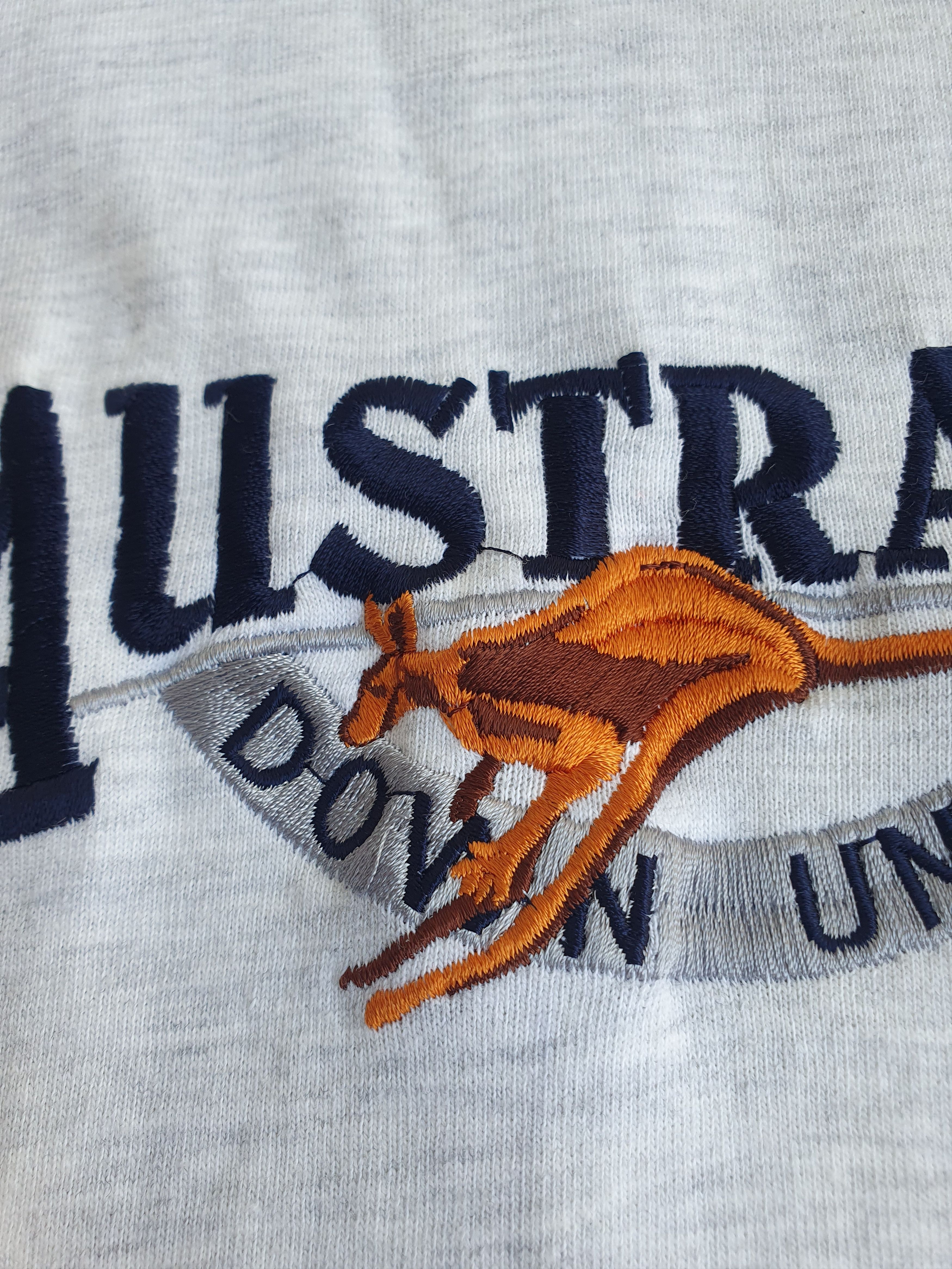 Vintage Australia Down Under Embroidered Vtg Single Stitch teeXL? Size US XL / EU 56 / 4 - 8 Thumbnail