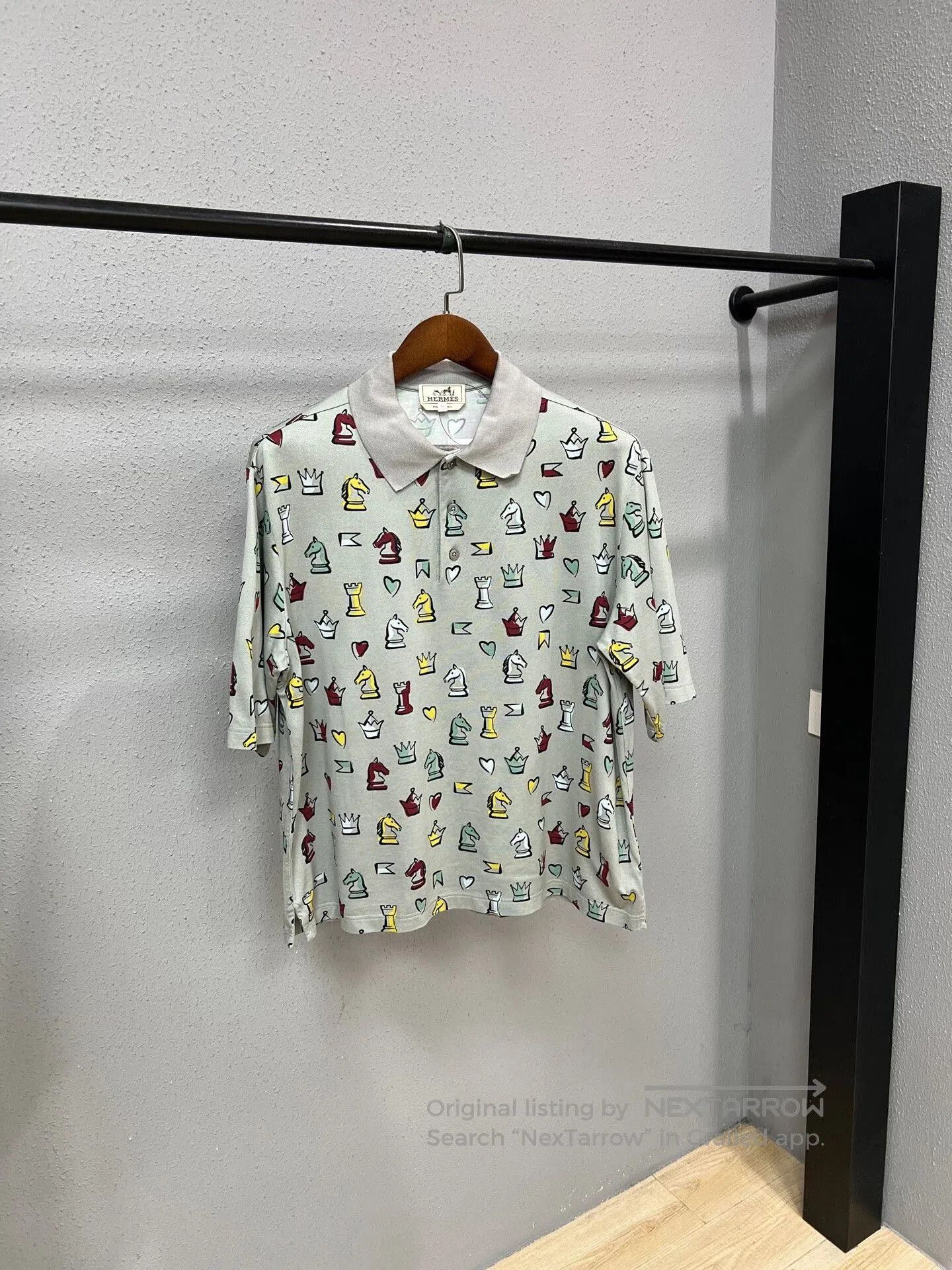 Hermes Hermes Chess Print Polo. Size US M / EU 48-50 / 2 - 1 Thumbnail