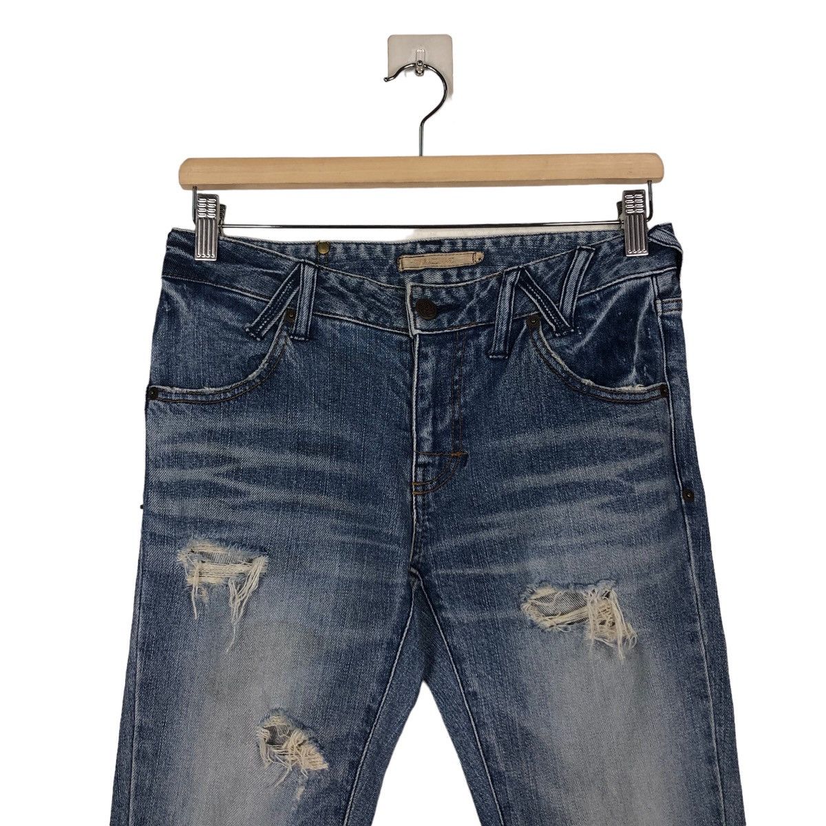Hysteric Glamour 🔥SKINY CUT FLARE DENIM JEANS TORNADO MART JAPAN MADE Size US 28 / EU 44 - 3 Thumbnail