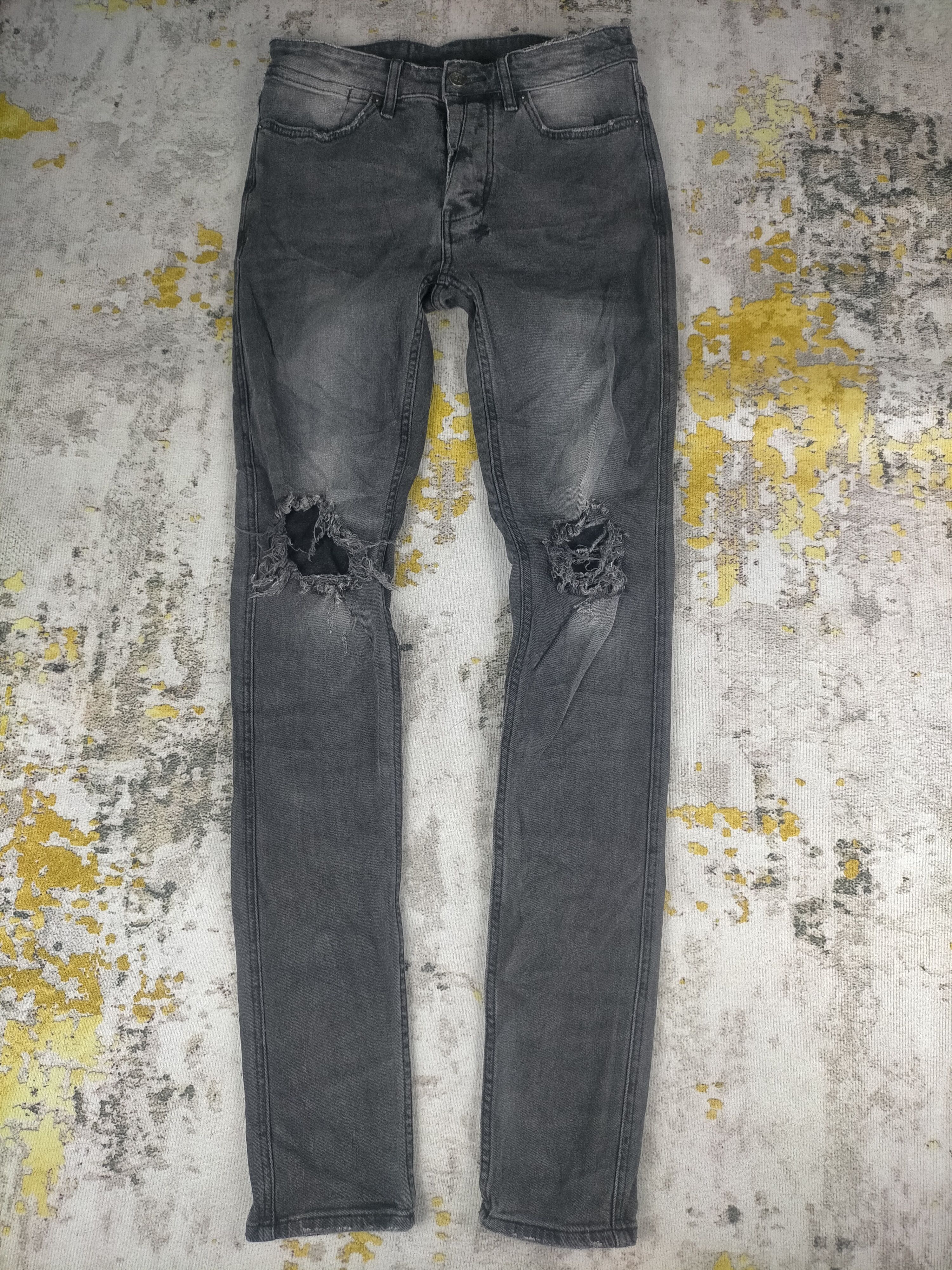 Ksubi 🔥 Ksubi - Van Winkle Busted Black Ripped Jeans Size US 28 / EU 44 - 2 Thumbnail