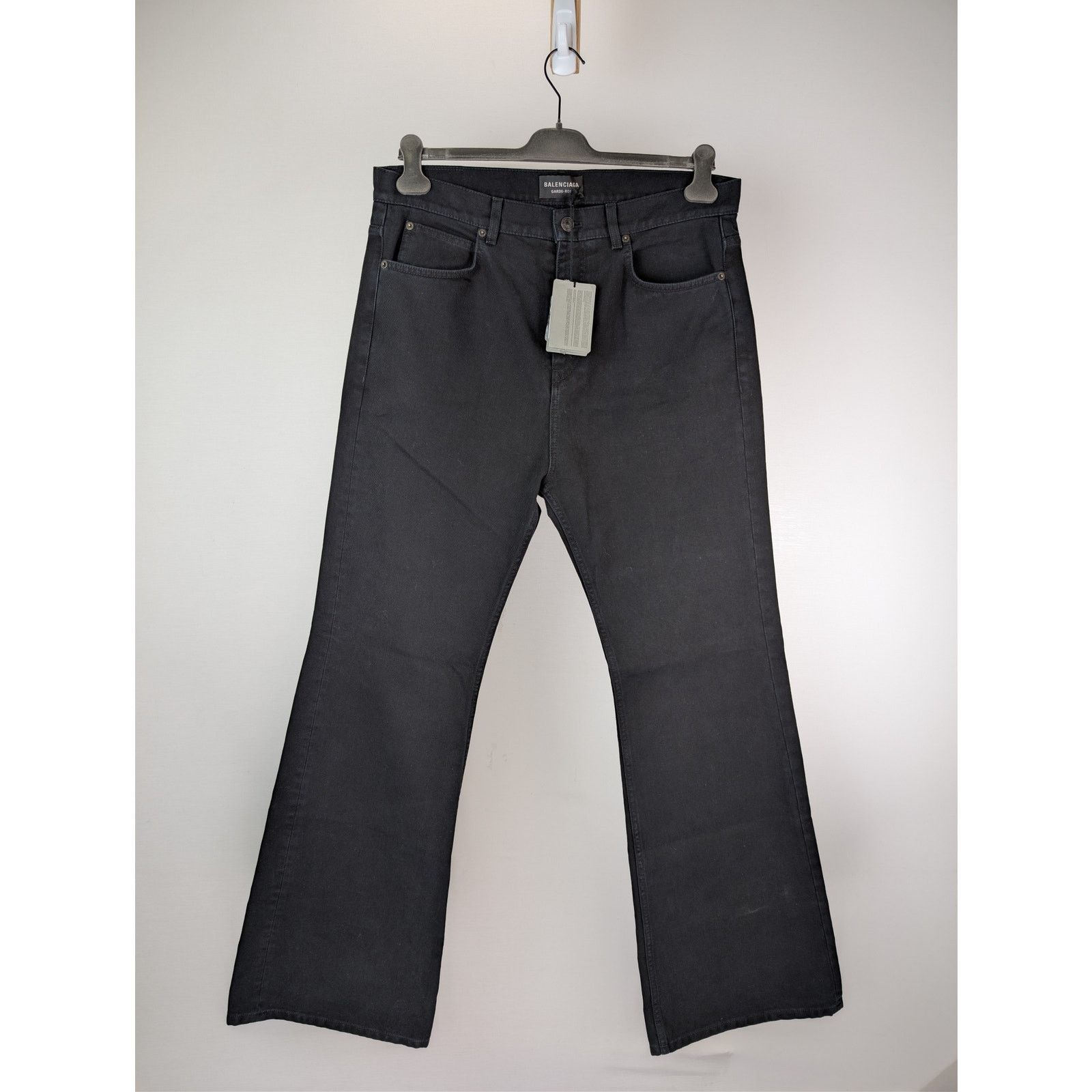 o1rshd1 Soft Black Hand denim Jean Pants Peach pitch black