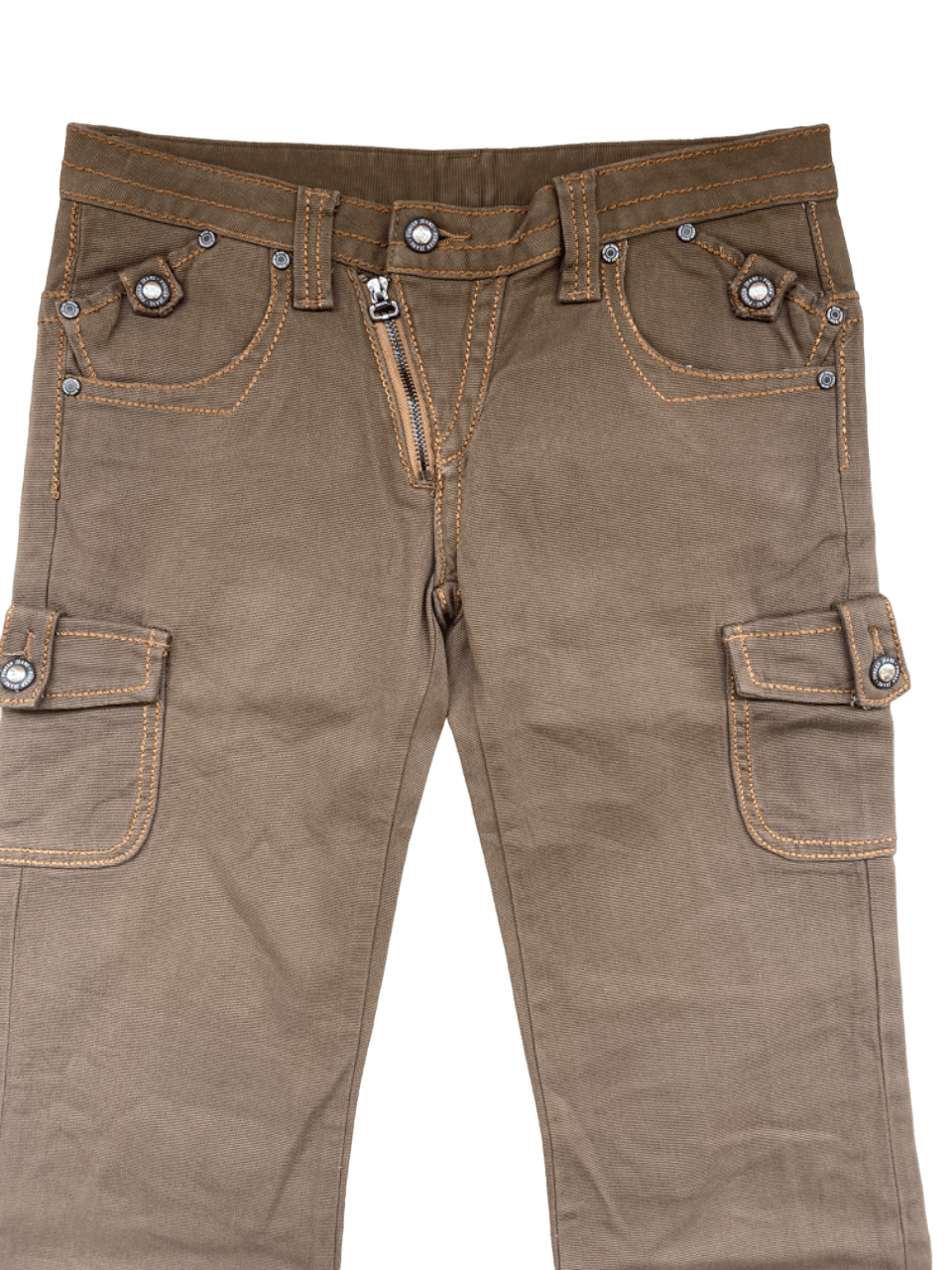 Japanese Brand Flared Cargo Pant Fonsen Jeans Multipocket Size 30" / US 8 / IT 44 - 6 Thumbnail