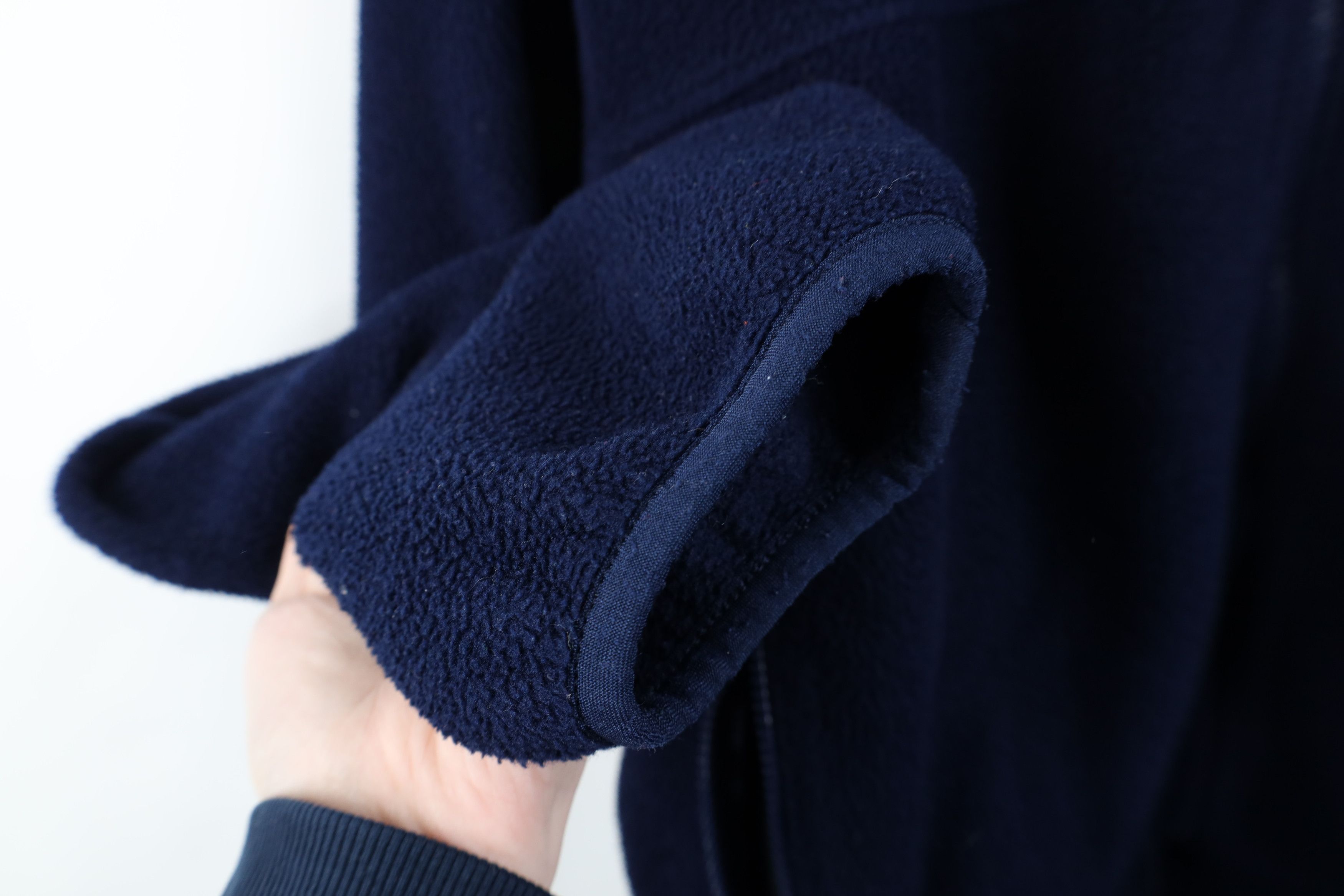 Lands' End Vintage 90s Lands End Blank Full Zip Fleece Jacket Navy Blue Size US XXL / EU 58 / 5 - 9 Thumbnail