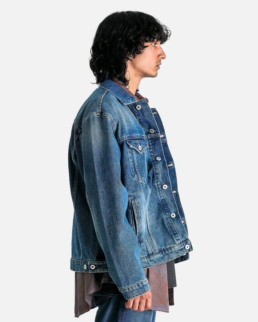 Y/Project o1s1v1r1oon0925 Evergreen White Denim Jacket in Blue Size US XL / EU 56 / 4 - 2 Thumbnail