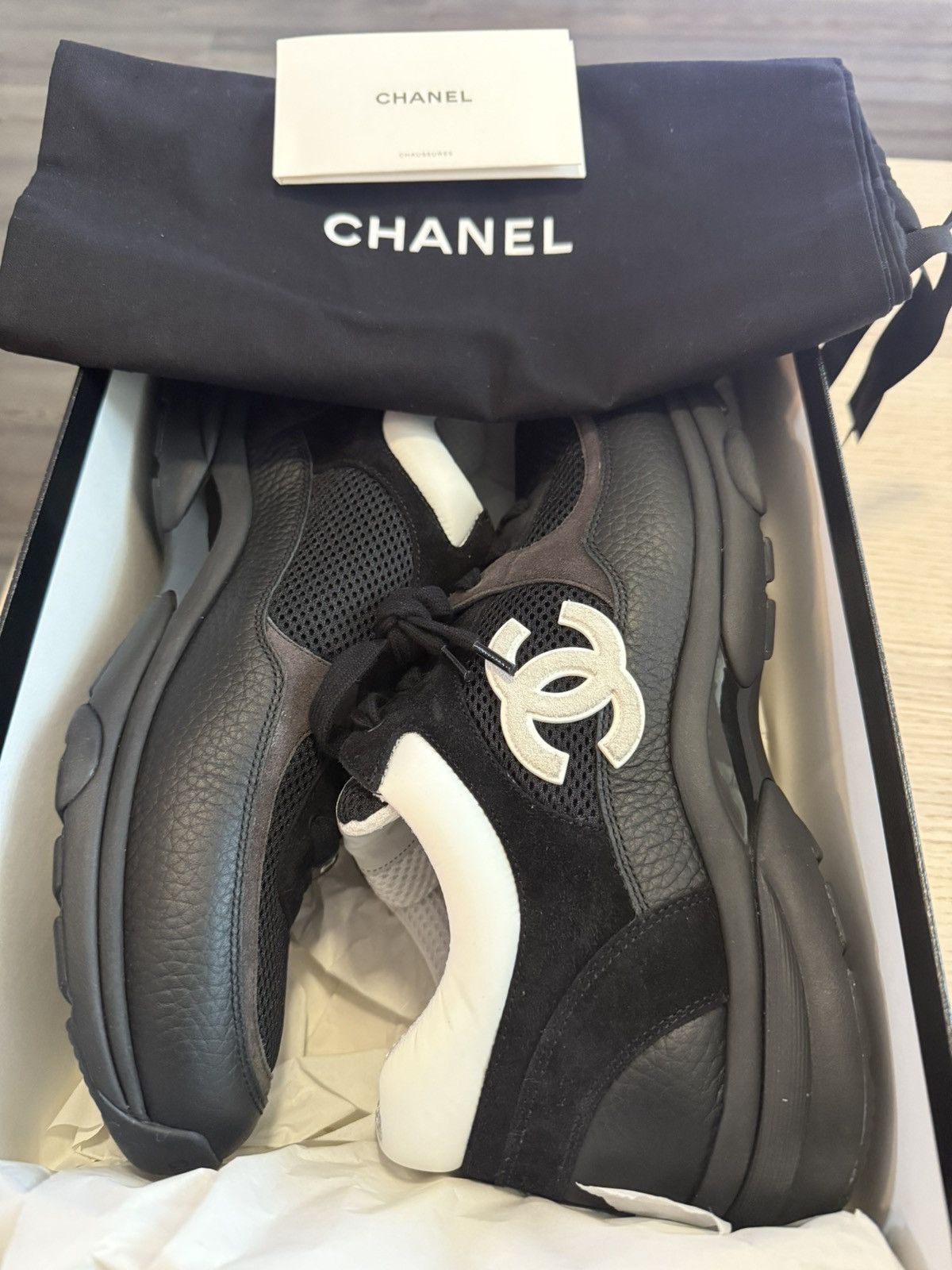 Chanel Chanel Black&White Sneaker Size US 11.5 / EU 44-45 - 2 Thumbnail