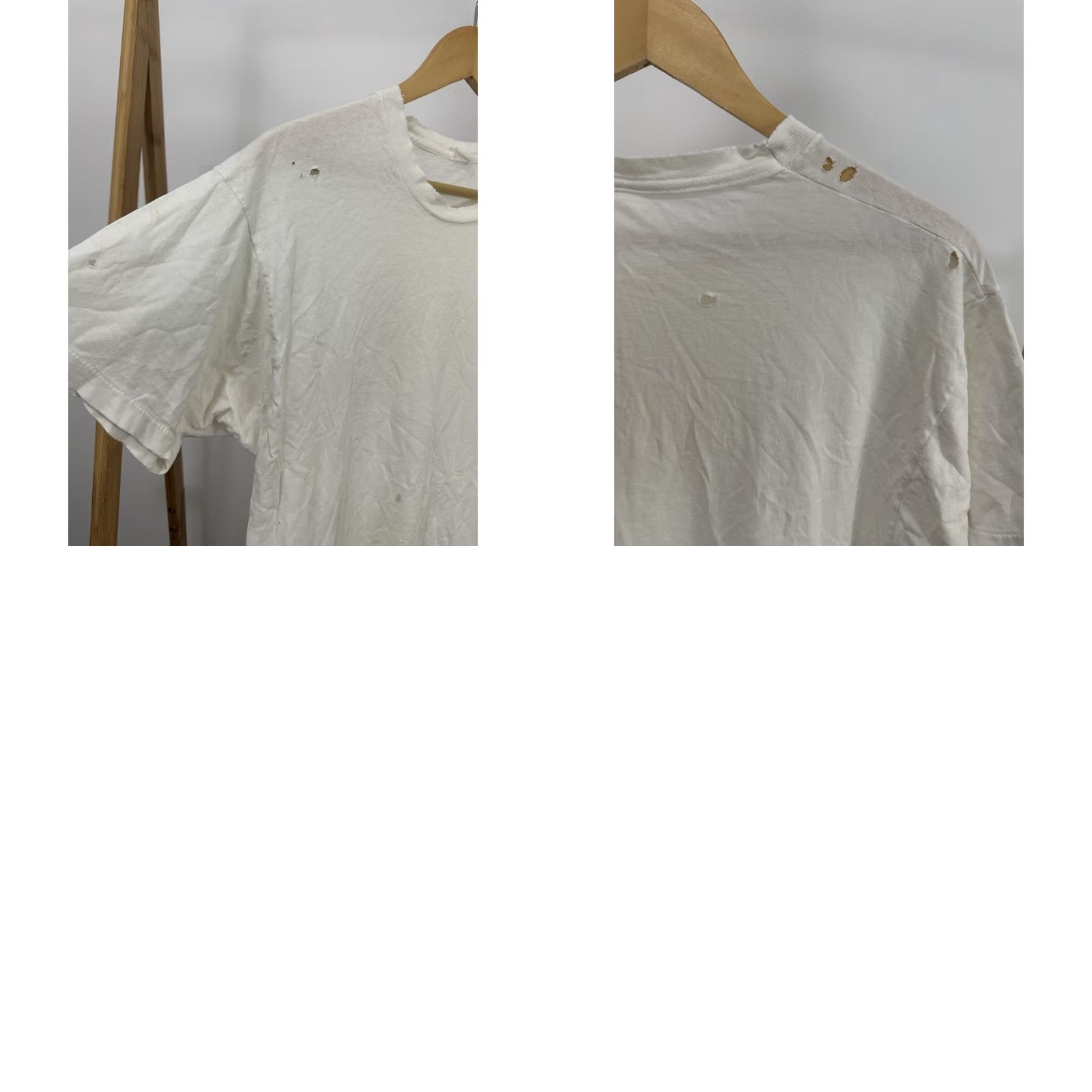 Thrasher VTG 80s Cotton Blank Thrashed Distressed Worn WIP Work T-Shirt XL White Mens XL Shirt Size US XL / EU 56 / 4 - 8 Thumbnail