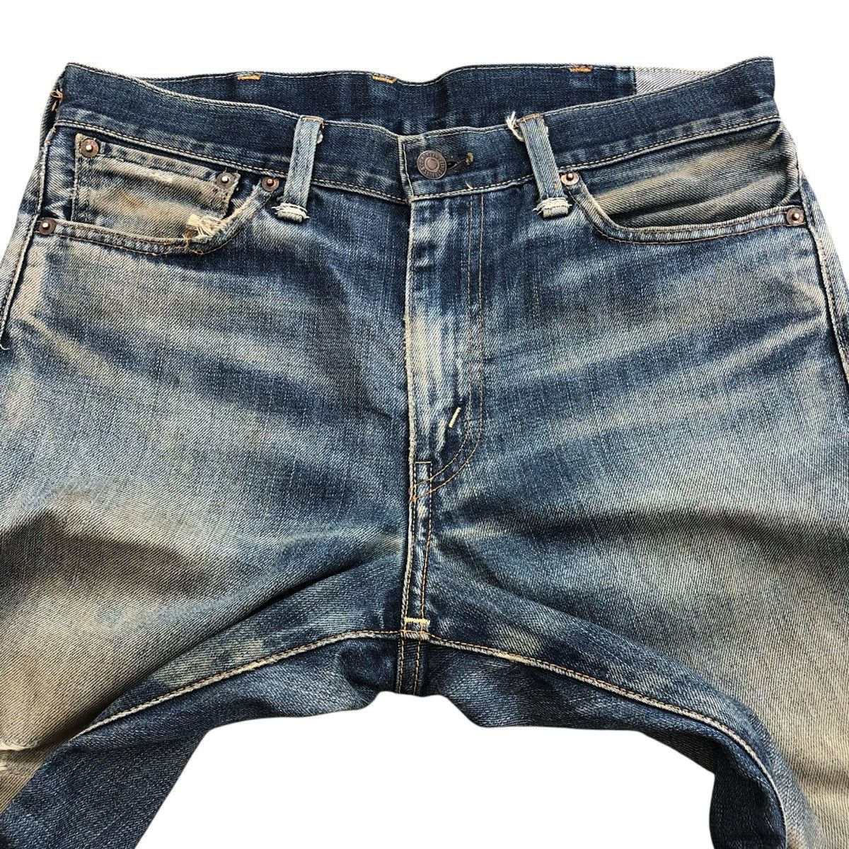 Levi's Vintage Clothing Vintage 70s Levis LVC Big E Distressed Selvedge Denim Size US 29 - 3 Thumbnail