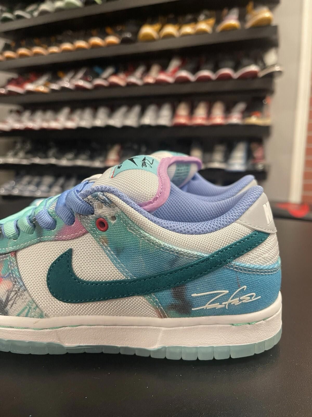 Nike Size 5.5 - Nike Futura Dunk Low SB Bleached Aqua HF6061-400 Size US 5.5 / EU 38 - 5 Thumbnail