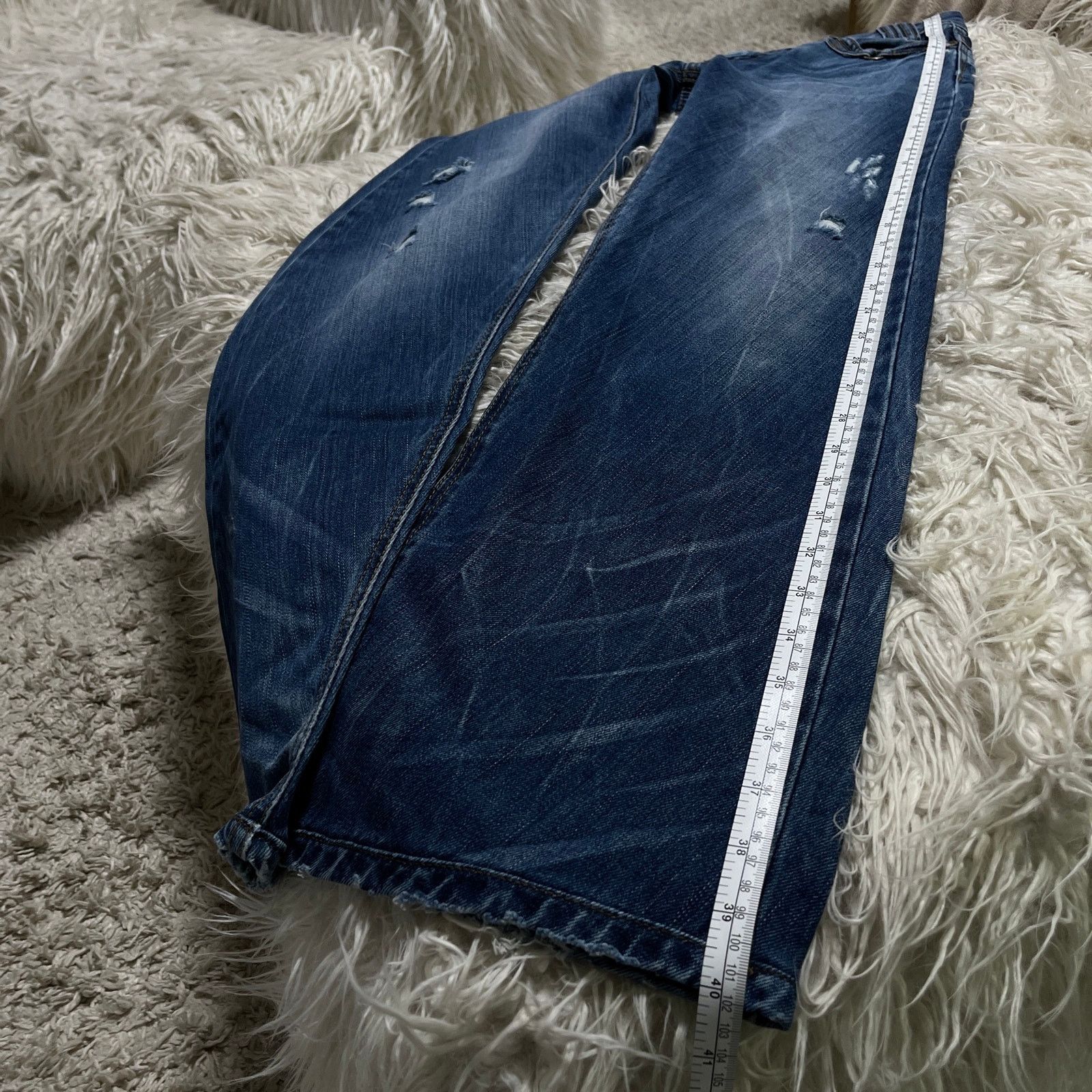 Hysteric Glamour Vintage Japanese Brand Faded Lowrise Bootcut Denim Jeans Size 30" / US 8 / IT 44 - 17 Thumbnail