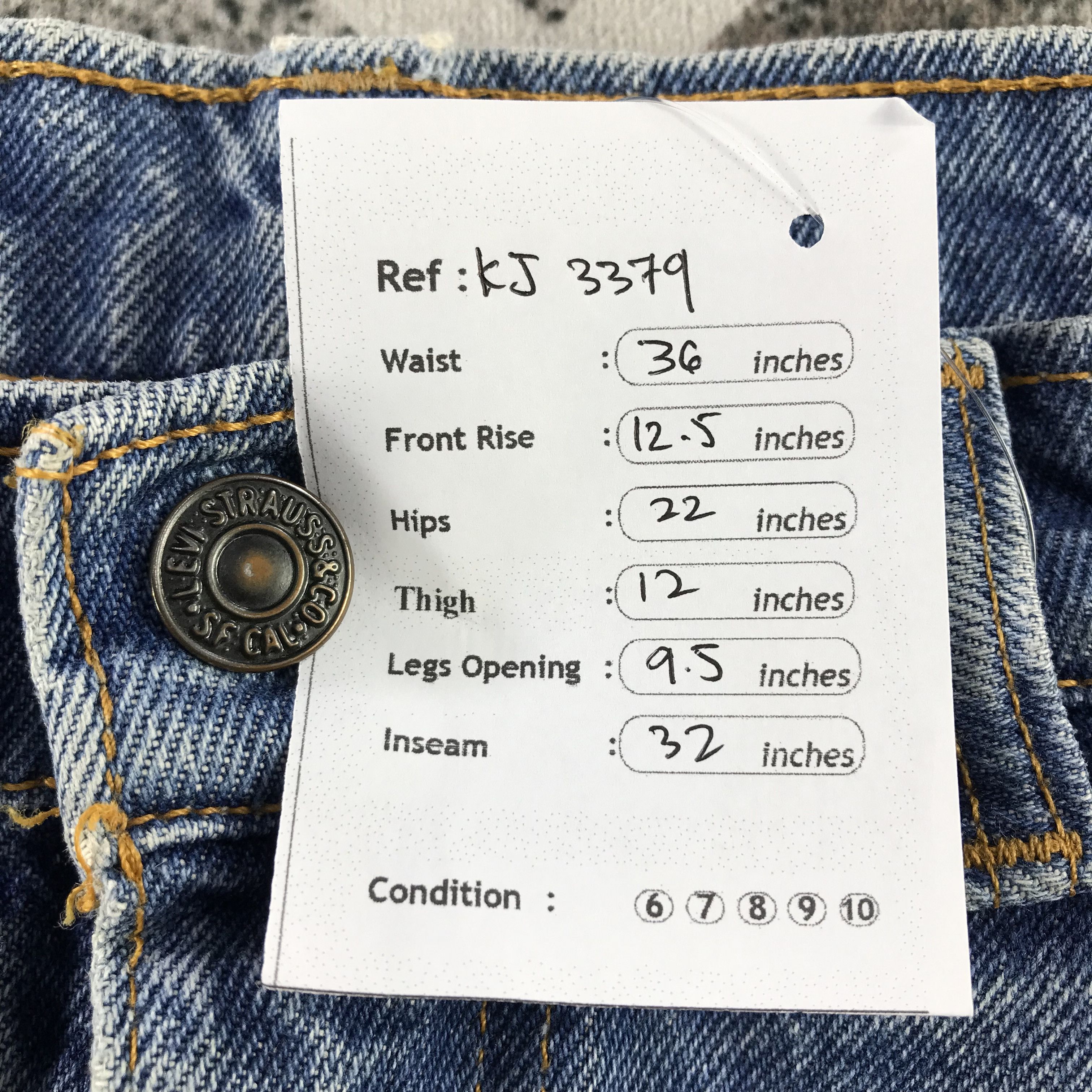 Levi's Vintage Levis 617 Jeans Medium Wash Denim KJ3379 Size US 36 / EU 52 - 13 Thumbnail