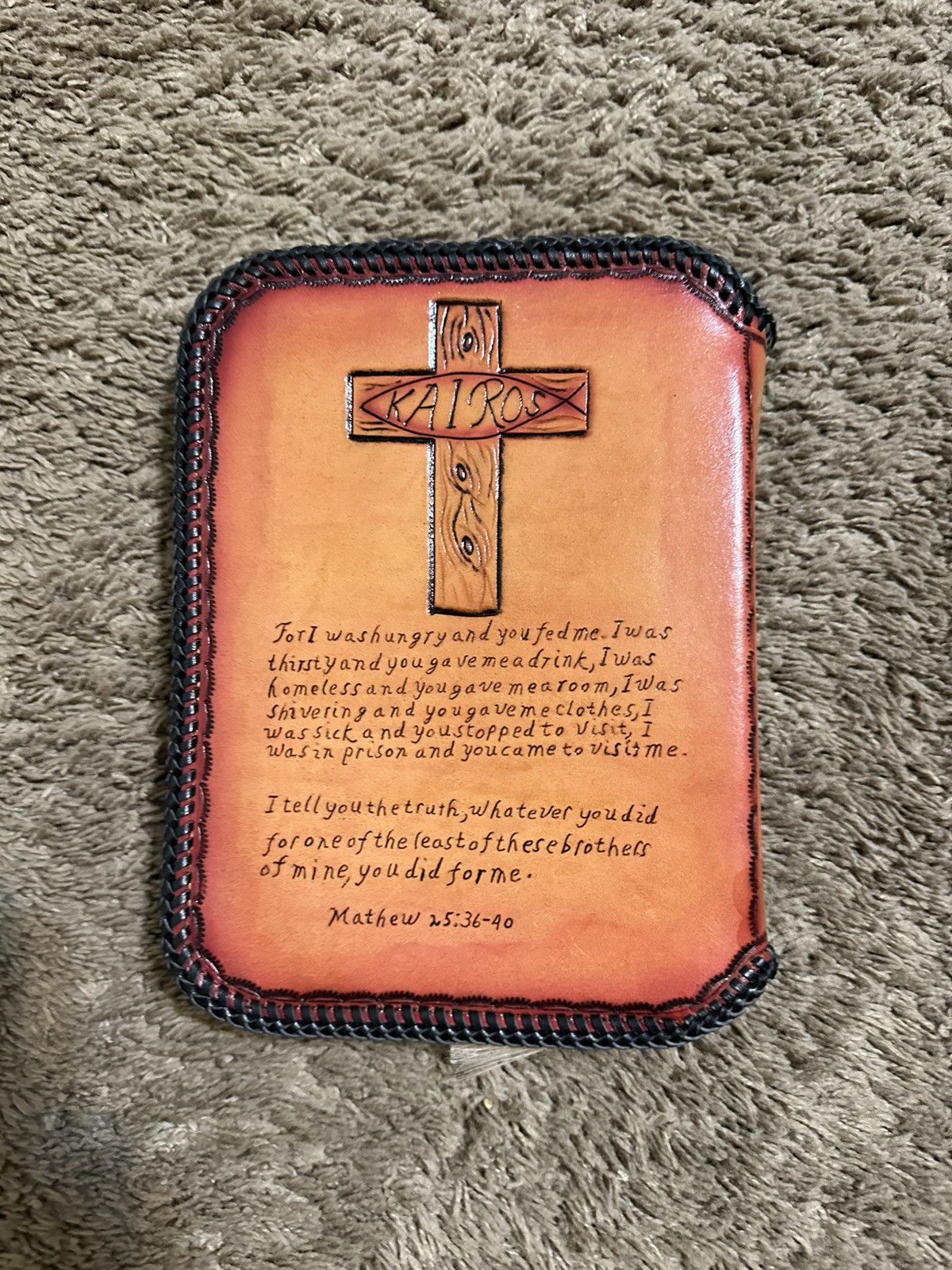 Nike Vintage Handcrafted Leather “Bonnie” bible holder 00s Size US L / EU 52-54 / 3 - 4 Thumbnail