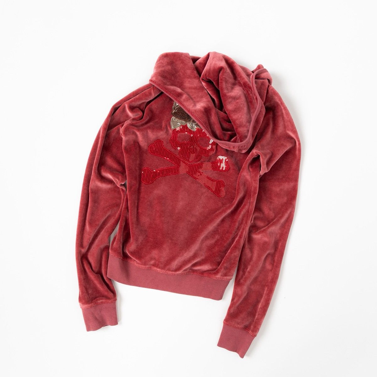 Philipp Plein Philipp Plein Women Luxury Velour Hoodie Full Zip Skull Logo Size S / US 4 / IT 40 - 2 Thumbnail