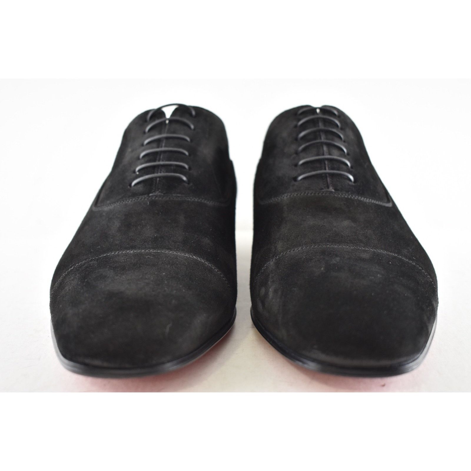 Christian Louboutin Mens Greggo Flat Black Suede Oxford Dress Loafer 44.5 11.5 Size US 11.5 / EU 44-45 - 8 Thumbnail