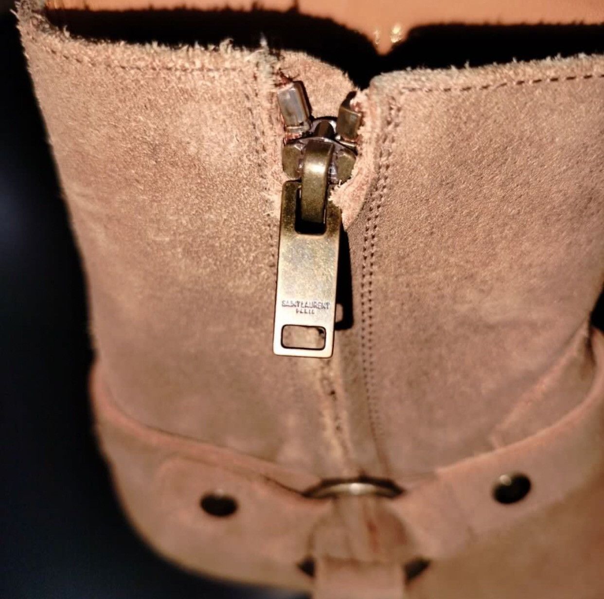 Saint Laurent Paris × Yves Saint Laurent Saint Laurent Ysl Wyatt Harness Suede Boots Size US 8 / EU 41 - 3 Thumbnail