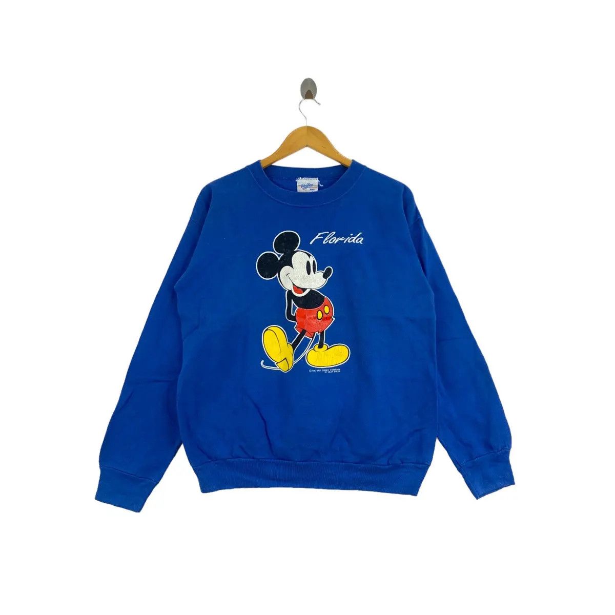 Disney Vintage 80s MICKEY MOUSE Florida Disney Cartoon Print Blue Size US M / EU 48-50 / 2 - 1 Thumbnail