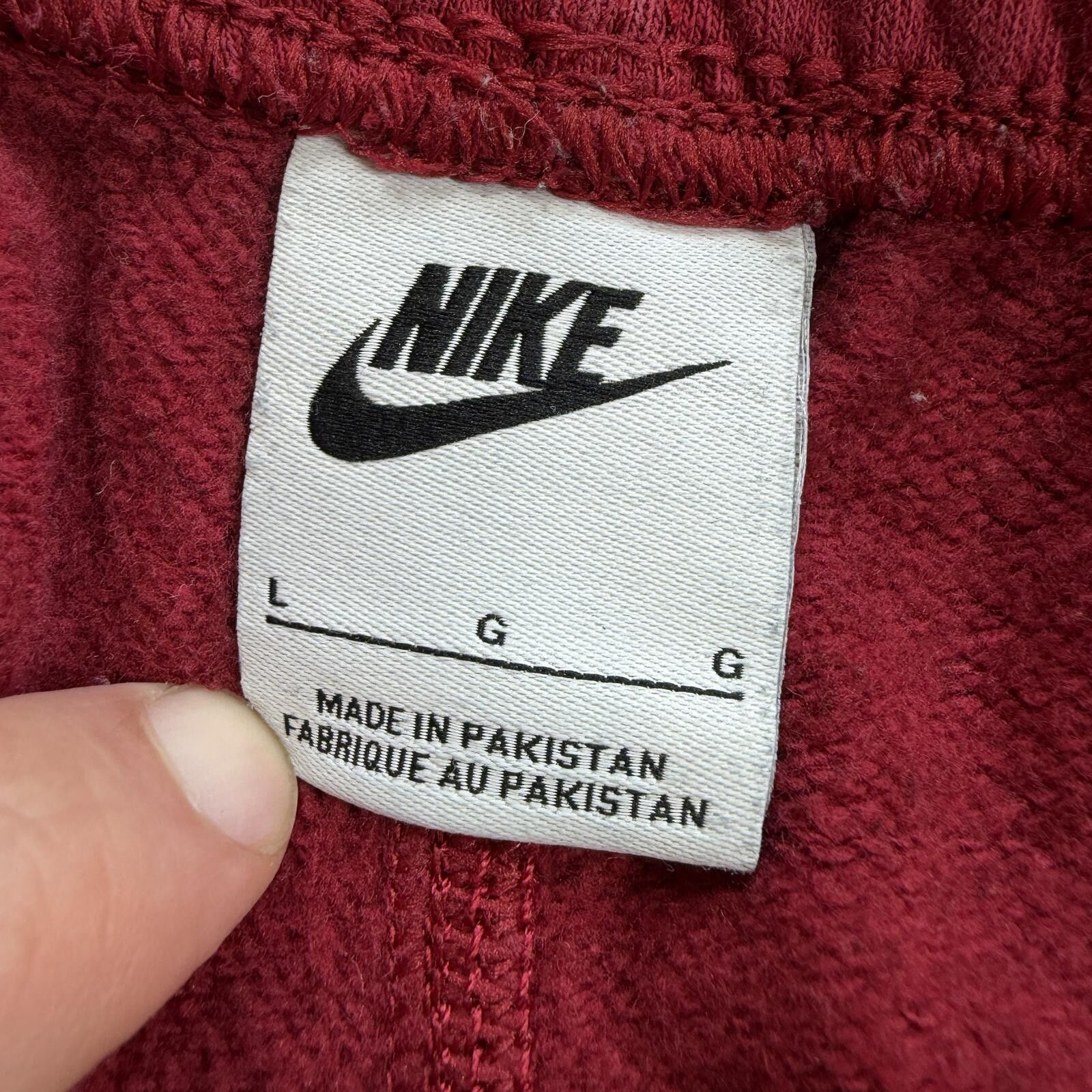 Nike Nike Red Fleece Jogger Sweatpants L Swoosh Lounge Pants Size US 34 / EU 50 - 3 Thumbnail