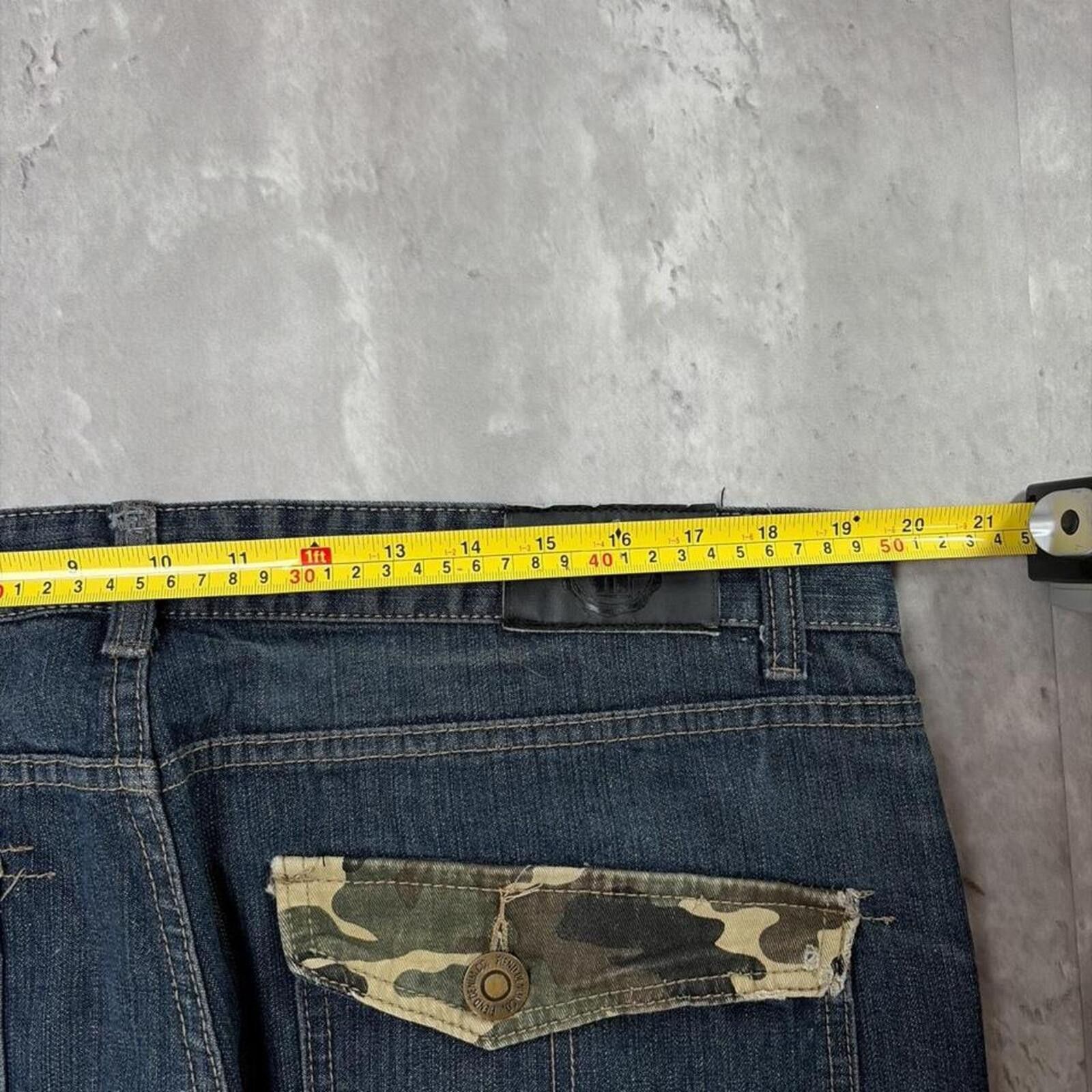 Other Y2K Dark Wash Fiend Grunge Camo Baggy Skater Denim Jeans Size US 40 / EU 56 - 6 Thumbnail